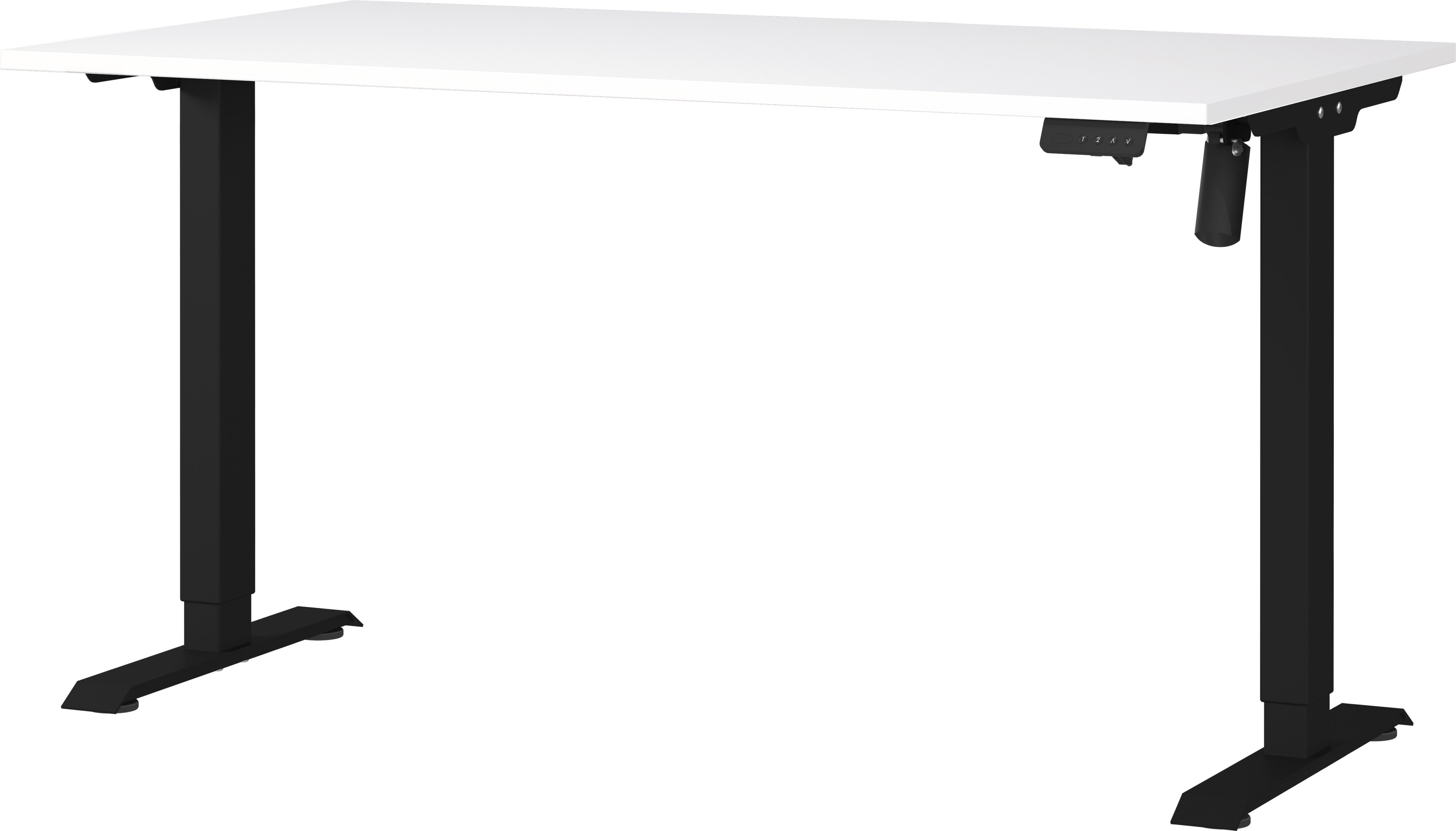GERMANIA Schreibtisch Boras, elektrisch höhenverstellbar, Breite 120/140/16 günstig online kaufen