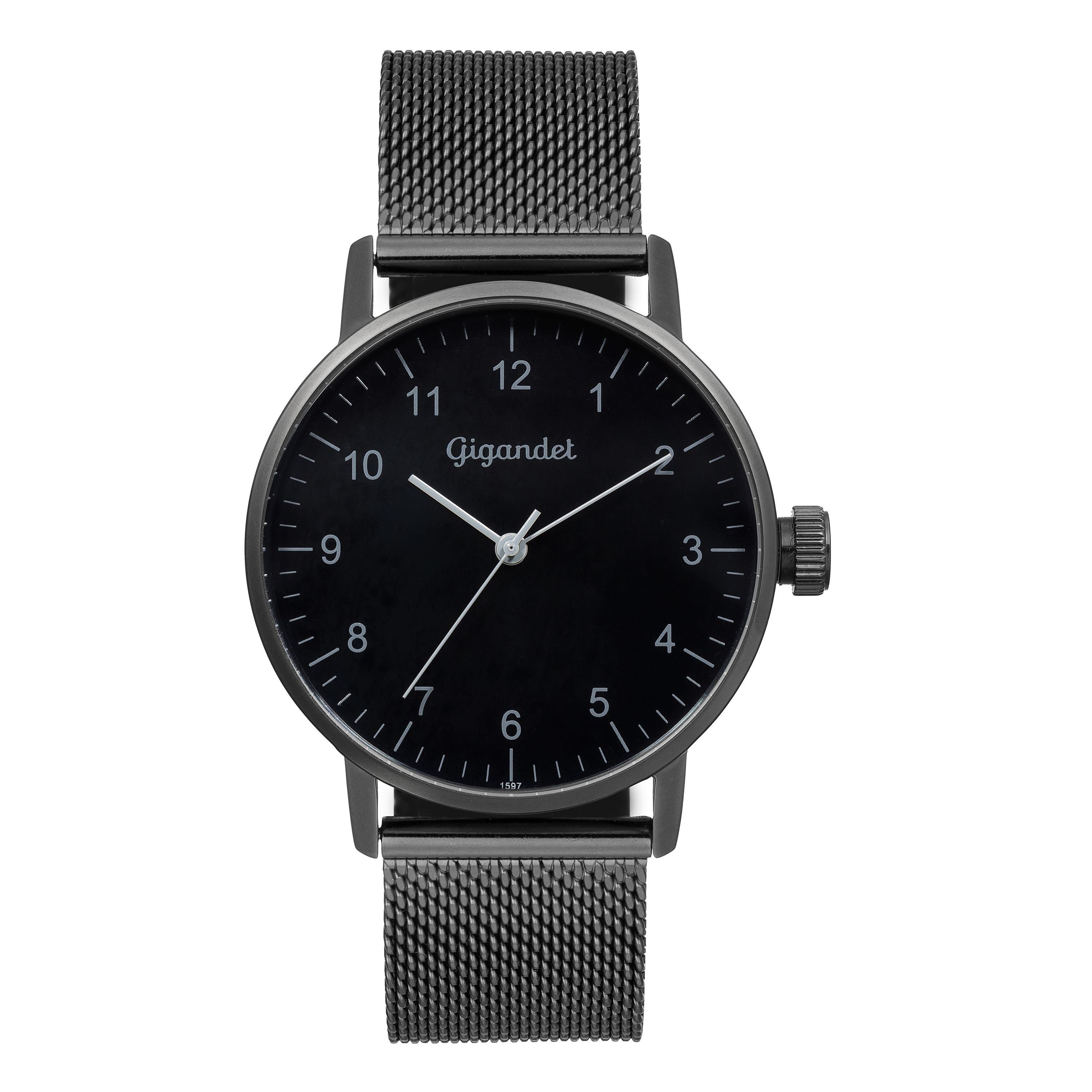 Gigandet Quarzuhr Damenuhr, Armbanduhr, Businessuhr, 35mm, MINIMALISM G27-007, Mineralglas, Edelstahlband, Schlicht, Flach, 3bar/30m wasserdicht