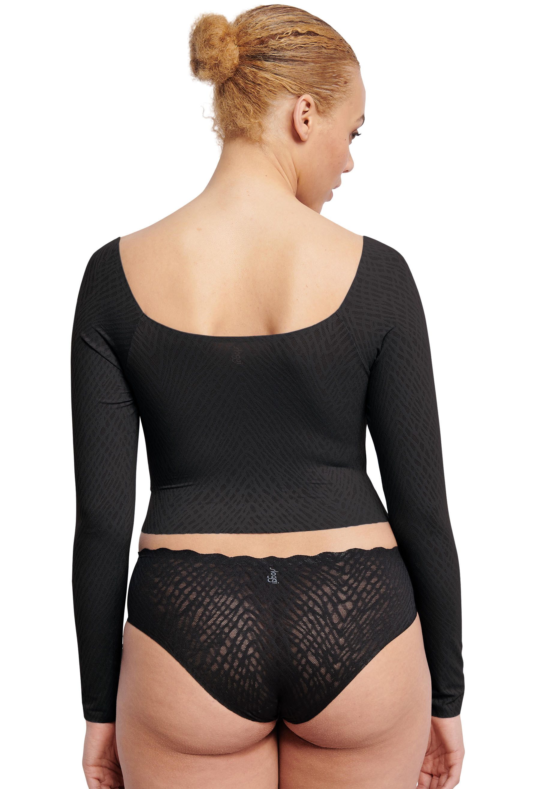 sloggi Longsleeve ZERO Feel Bliss nahtlos mit Spitzenoptik, weich, elastisch