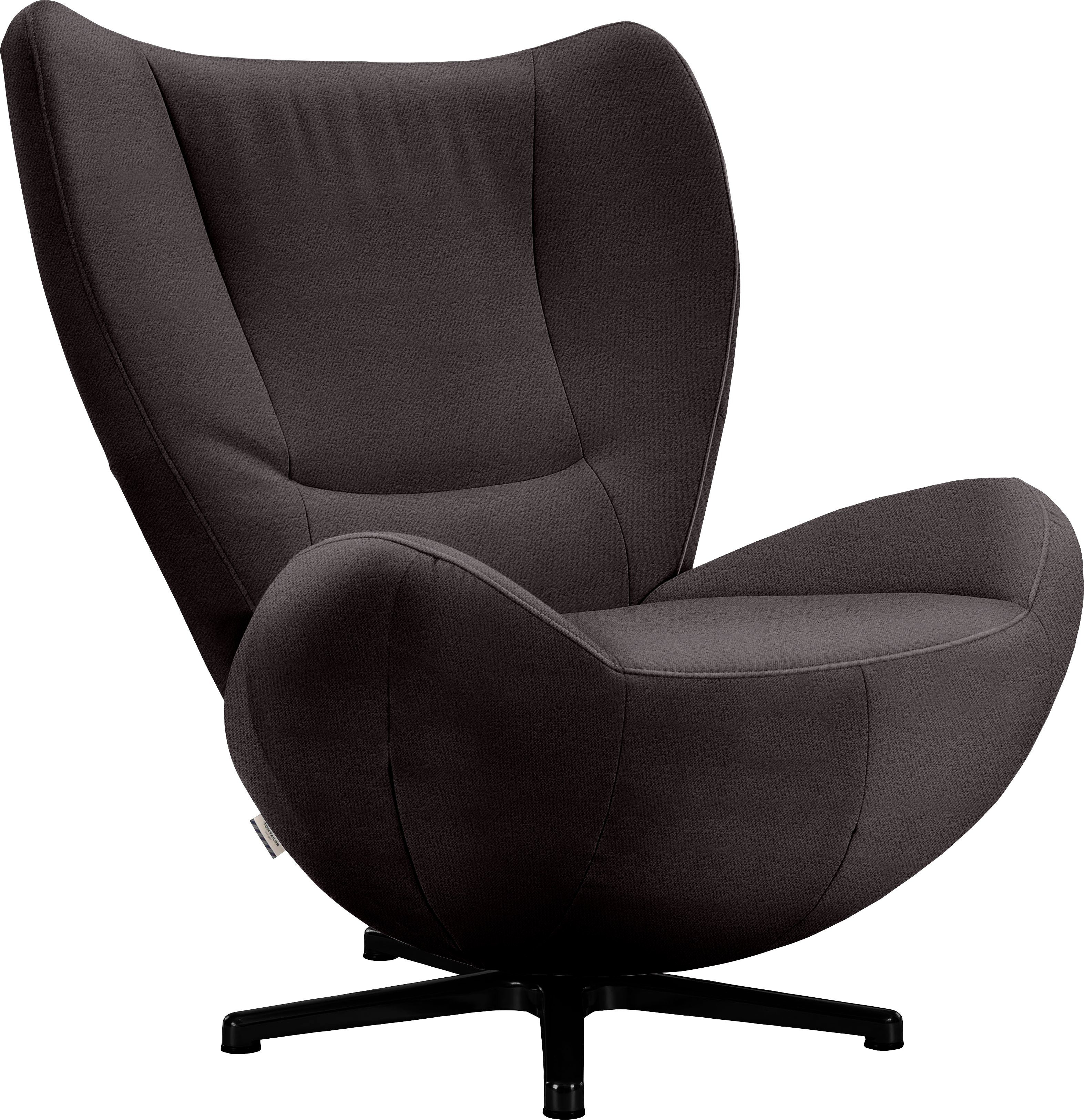 TOM TAILOR HOME Loungesessel TOM Metall-Drehfuß PURE, mit in Schwarz