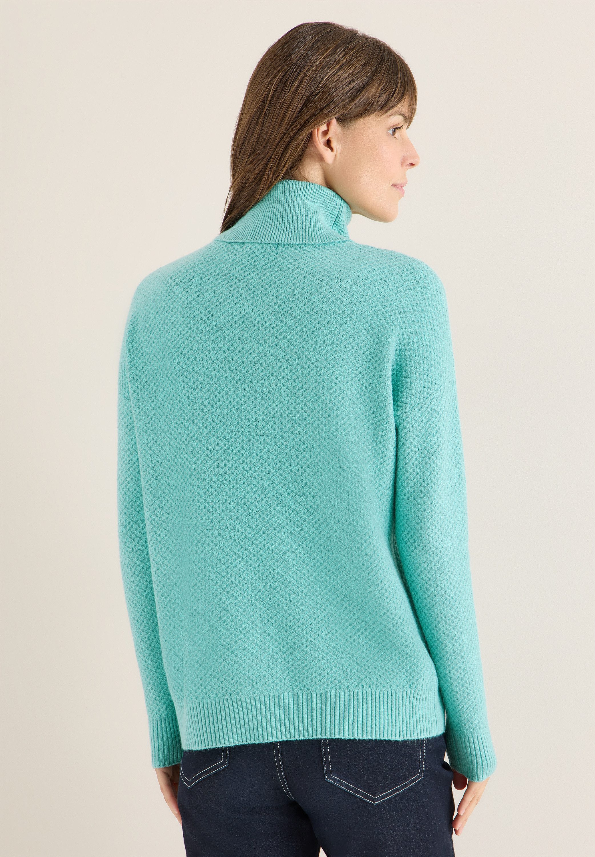 STREET ONE Rollkragenpullover aus Baumwolle mit Stretchanteil günstig online kaufen