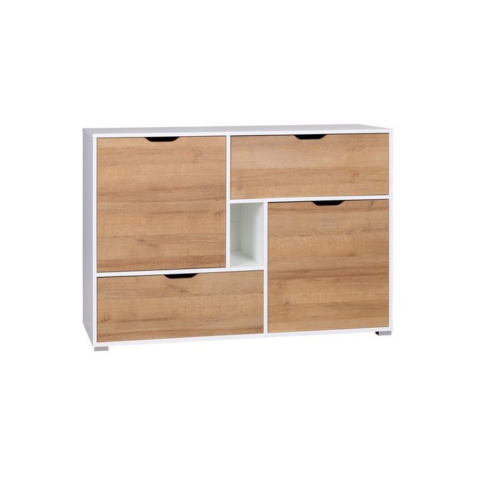 Stylefy Kommode Senza (Sideboard Standschrank) mit Schubladen viel Stauraum Modern Design variabel stellbar