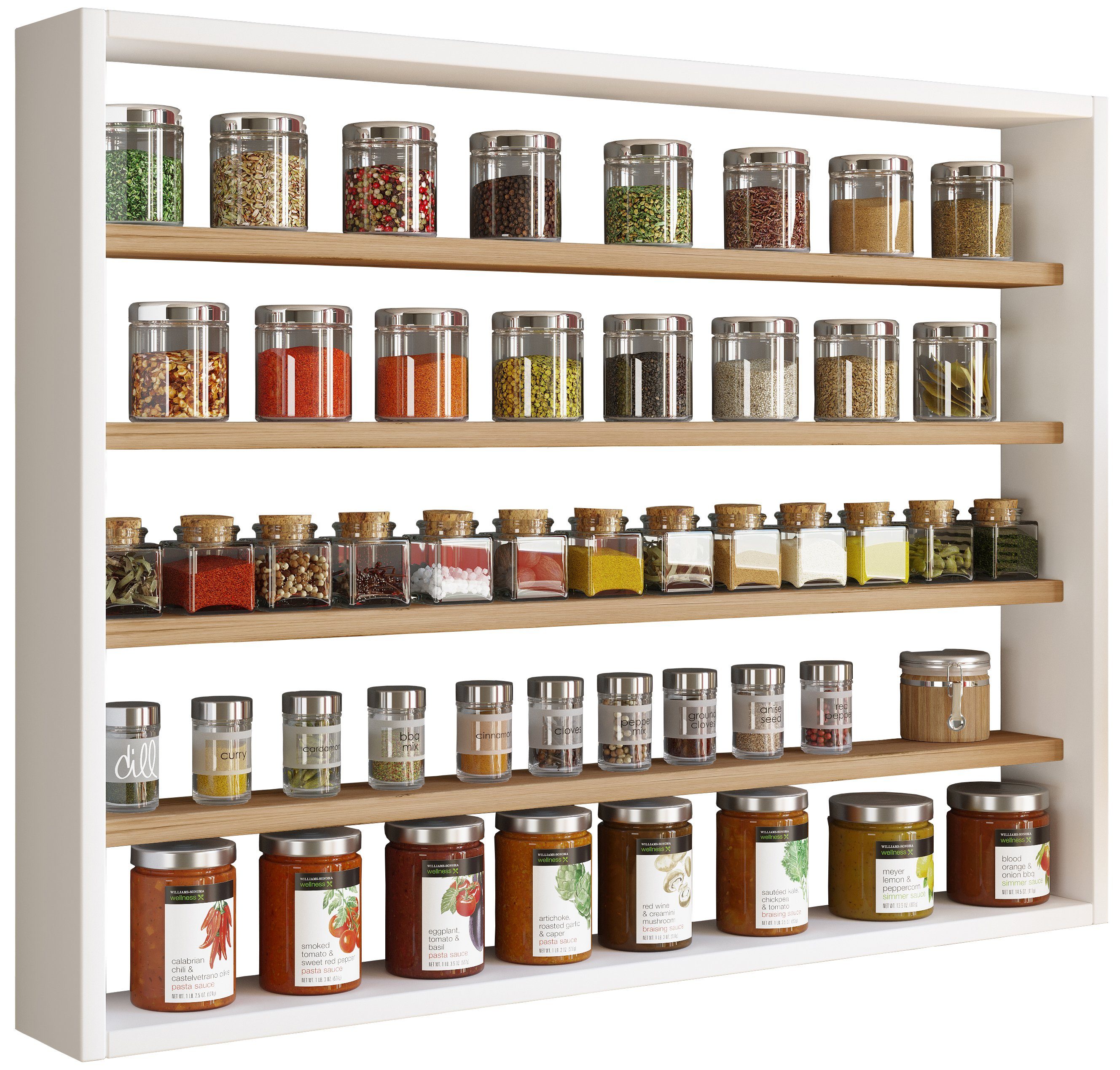 VCM Hängeschrank Holz Wandregal Gewürzregal Regal Küche Esaldi L günstig online kaufen