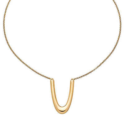 M&M Kette mit Anhänger Halskette Damen gold mit Anhänger Best Basics (1-tlg), deutsche Qualität, inkl. edles Schmucketui