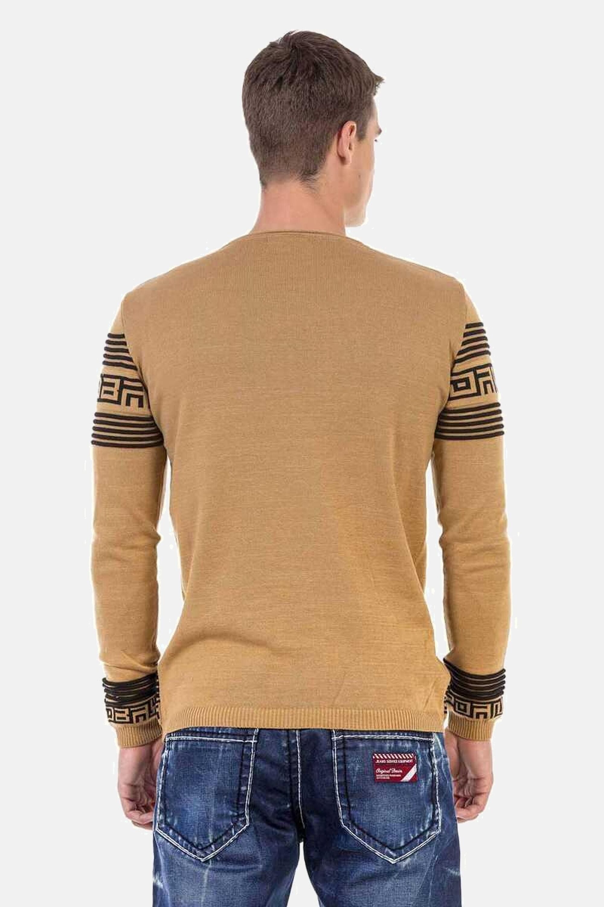 Cipo & Baxx Rundhalspullover Pullover (1-tlg) in Streifenoptik, CP243 günstig online kaufen