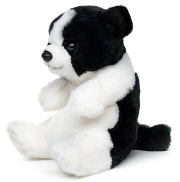 Uni-Toys Kuscheltier Border Collie, sitzend - Kawaii-Stil - 17 cm (Höhe) - Hund, Plüschtier, zu 100 % recyceltes Füllmaterial