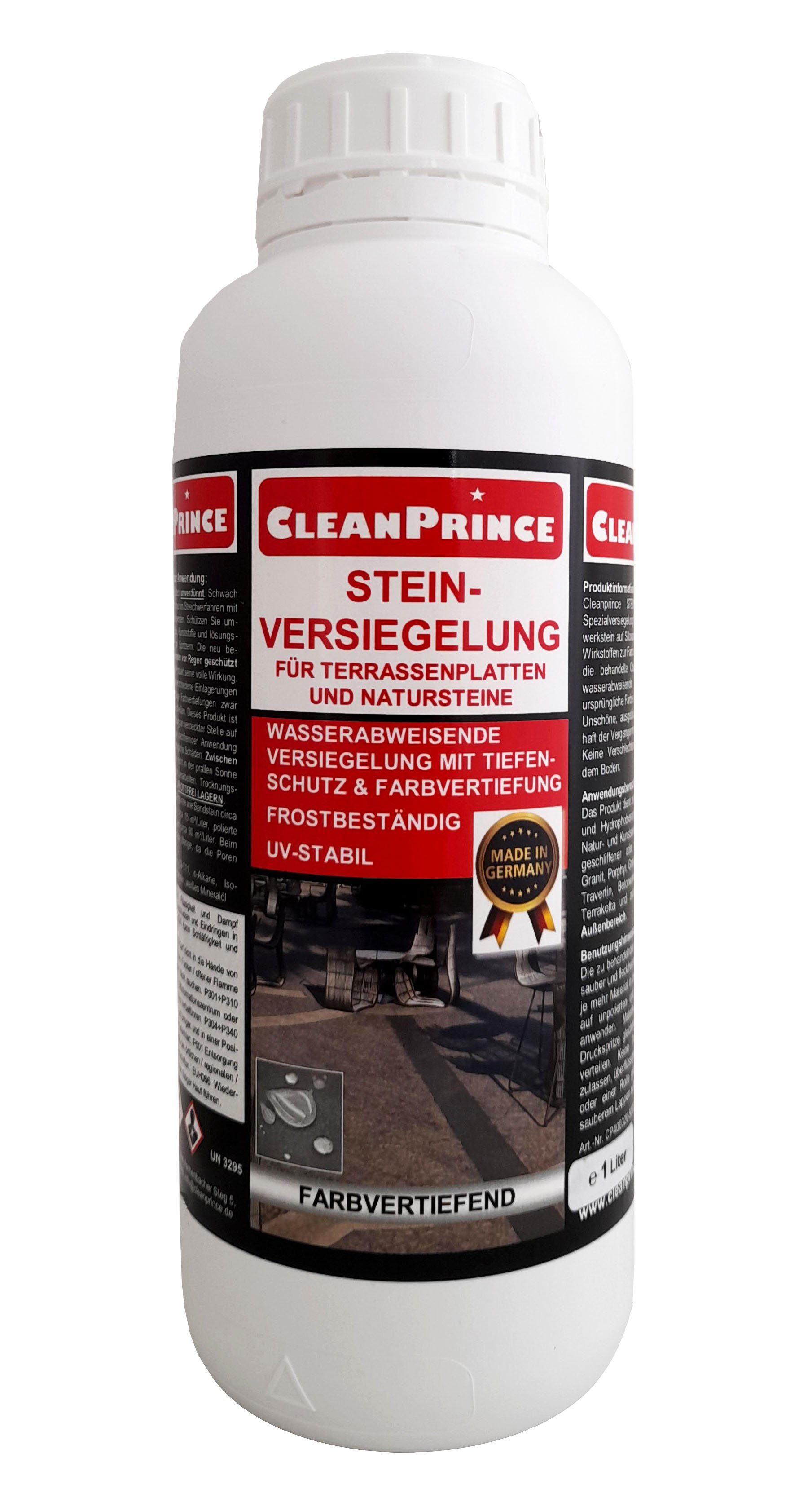 CleanPrince Steinversiegelung für Terrassenplatten und Natursteine