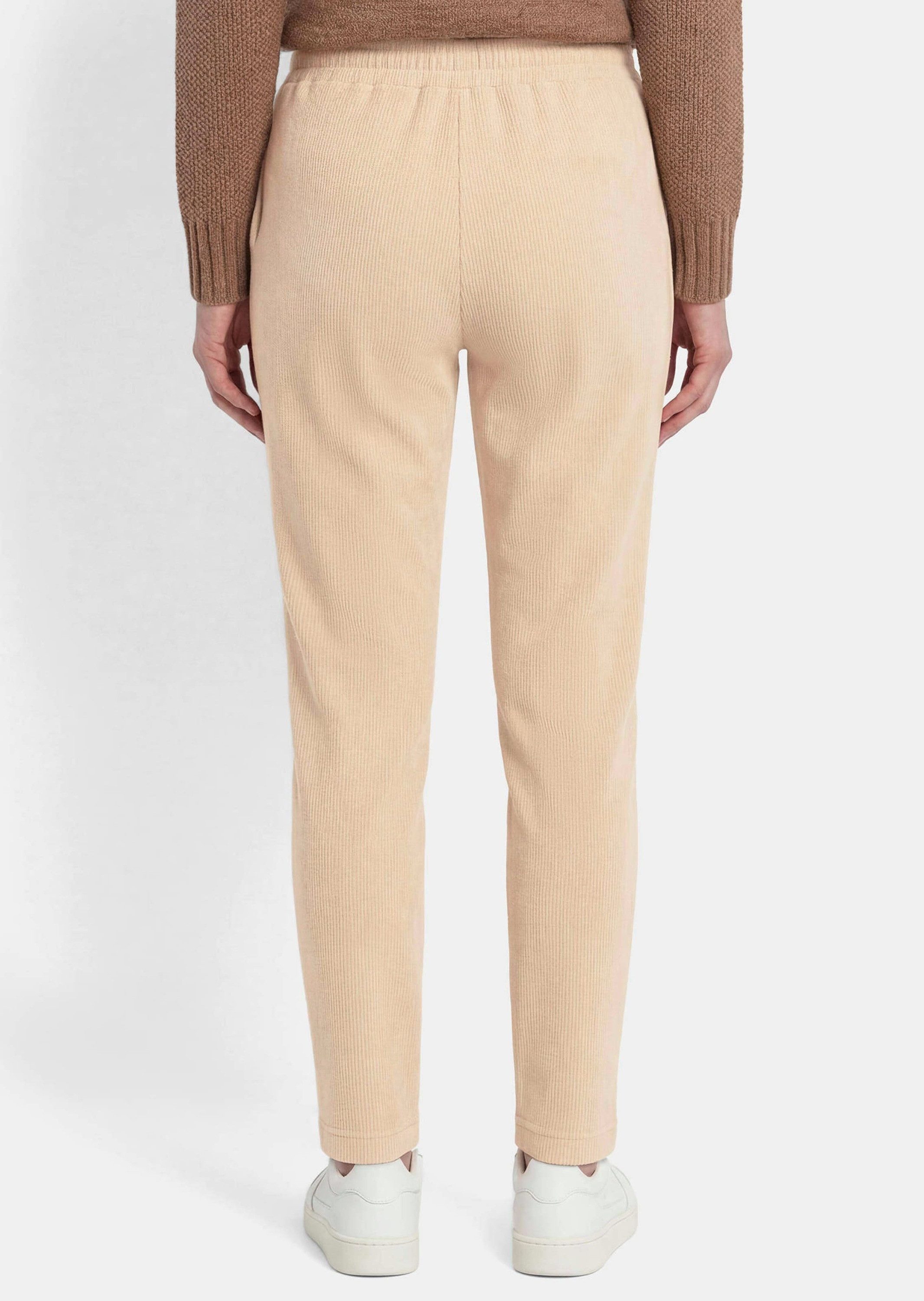 GOLDNER Stoffhose Cordhose SARA mit Taschen Weiche Jerseyhose mit Schlupfbund und konischem Bein, aus Babycord