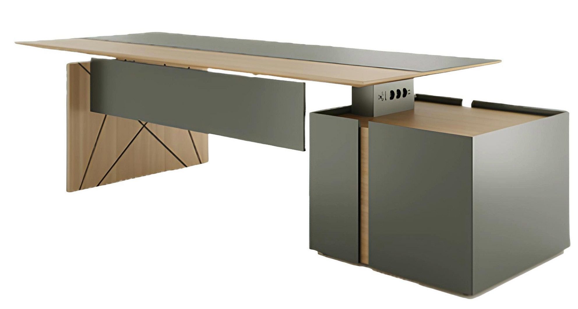 JVmoebel Schreibtisch Eckschreibtisch aus Holz für Homeoffice und Gaming (1-St., Schreibtisch), Made in Europa