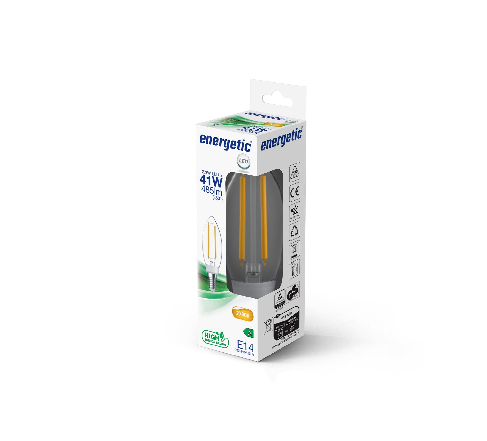 ENERGETIC LED-Leuchtmittel A-Class E14 C35 485Lm günstig online kaufen