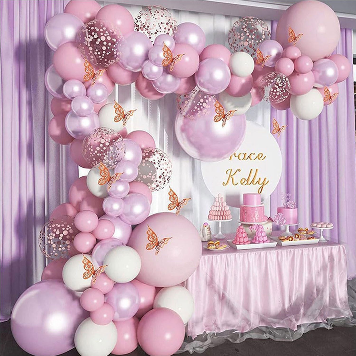 Refttenw Dekofigur Bunt Geburtstagsparty Partyzubehör Deko Set für Hochzeiten Geburtstage (115 St)