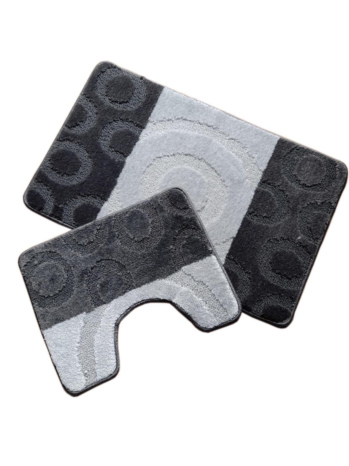 oKu-Tex Badematte Badgarnitur 2-teilig mit Ausschnitt, weich & rutschfest, günstig online kaufen