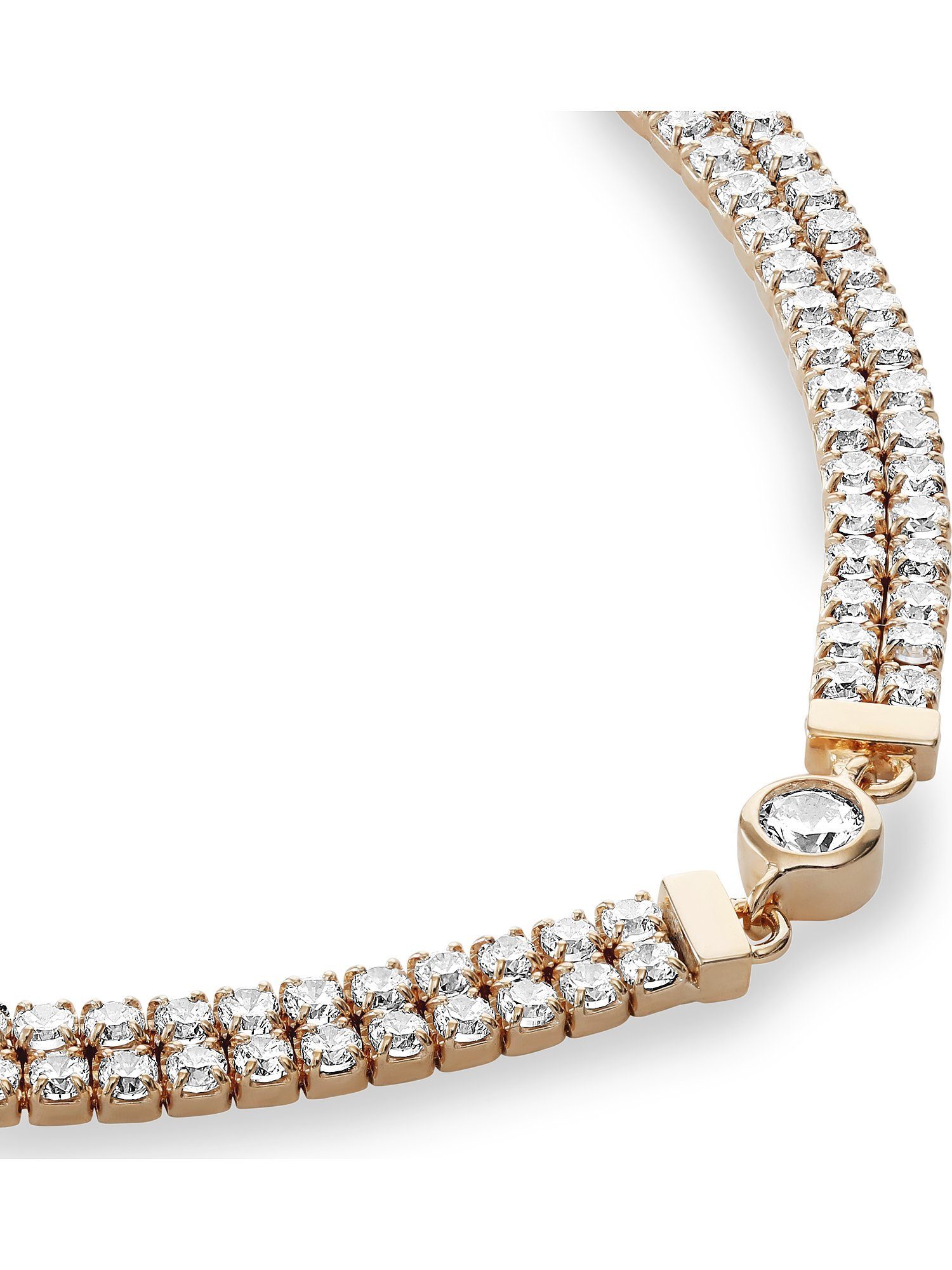 Silber 123 JETTE Armband 925er Damen-Armband JETTE Zirkonia, roségold modern