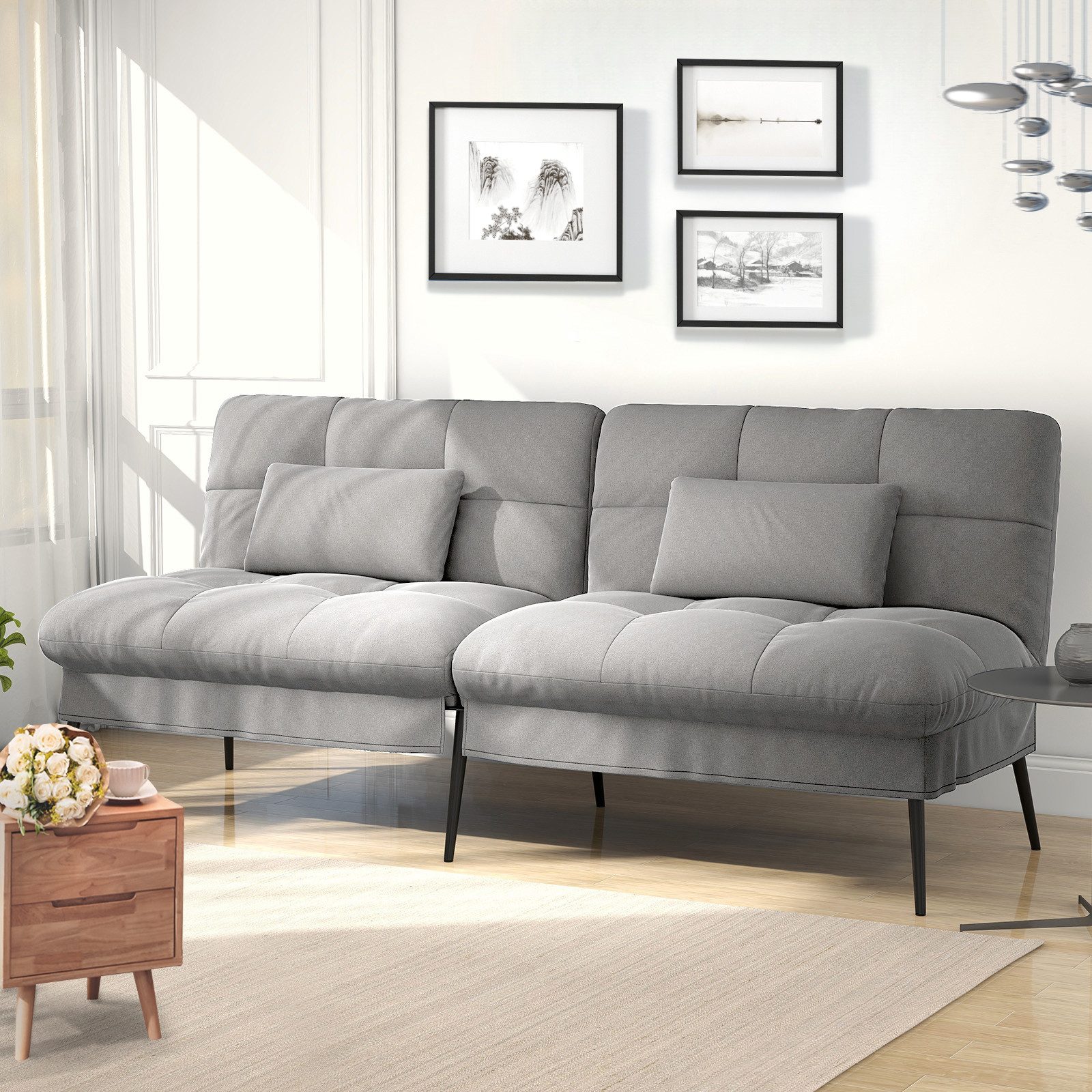 COMHOMA Schlafsofa Bettsofa mit Schlaffunktion, - Einrichtungsbeispiel
