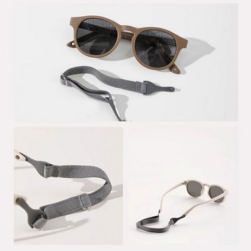 Daisred Sonnenbrille Polarisierte mit Riemen Verstellbar Weicher Silikonrahmen Kinder UV400