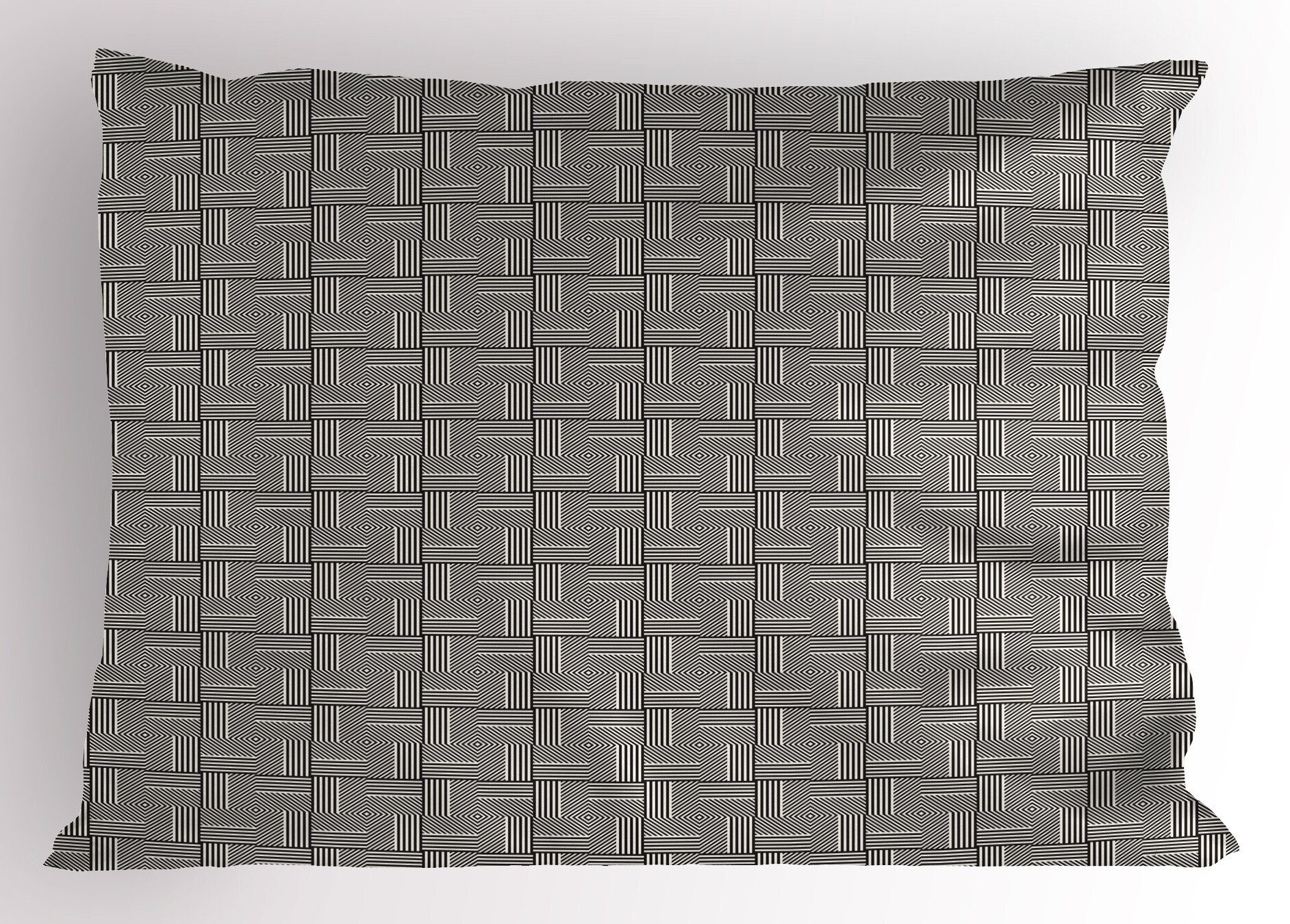 Kissenbezüge Dekorativer Standard King Kissenbezug, Abstrakt Kunst Size (1 Stück), Gedruckter Felder Abakuhaus quadratische Forming