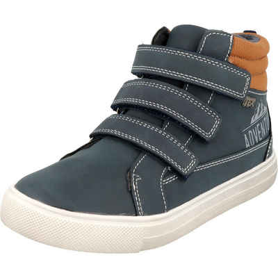 Indigo Jungen Hi-Top Schuhe 453-028 Tex Schnürschuh Klettverschluss, Wasserabweisend