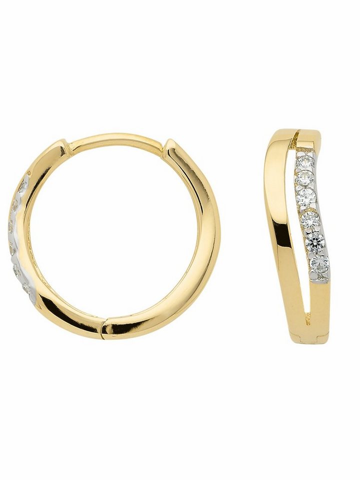Echtschmuck Ohrringe Creolen Gold 333 Glanz 15 Mm Verziert Gelbgold Qualitat Unisex May Nhadattructuyen Com Vn