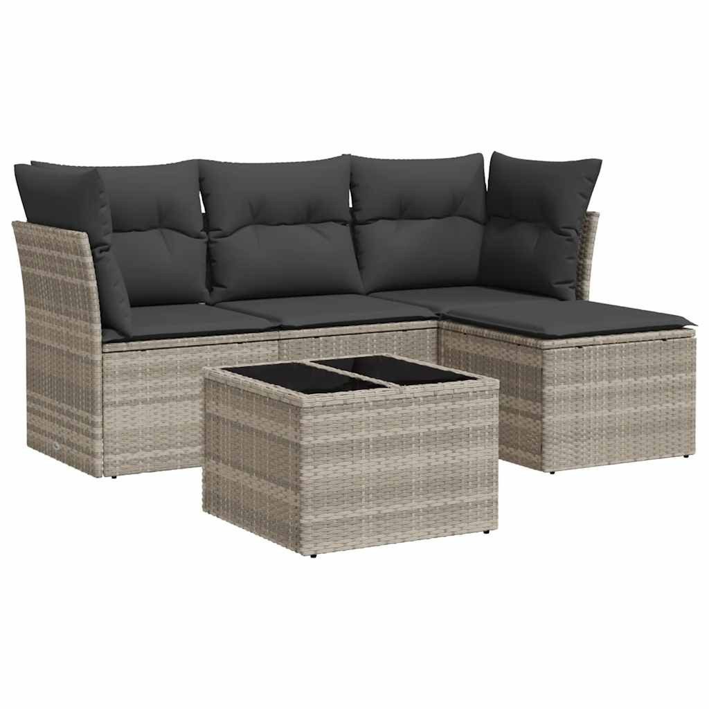 vidaXL Gartenlounge-Set 5-tlg. Garten-Sofagarnitur mit Kissen günstig online kaufen