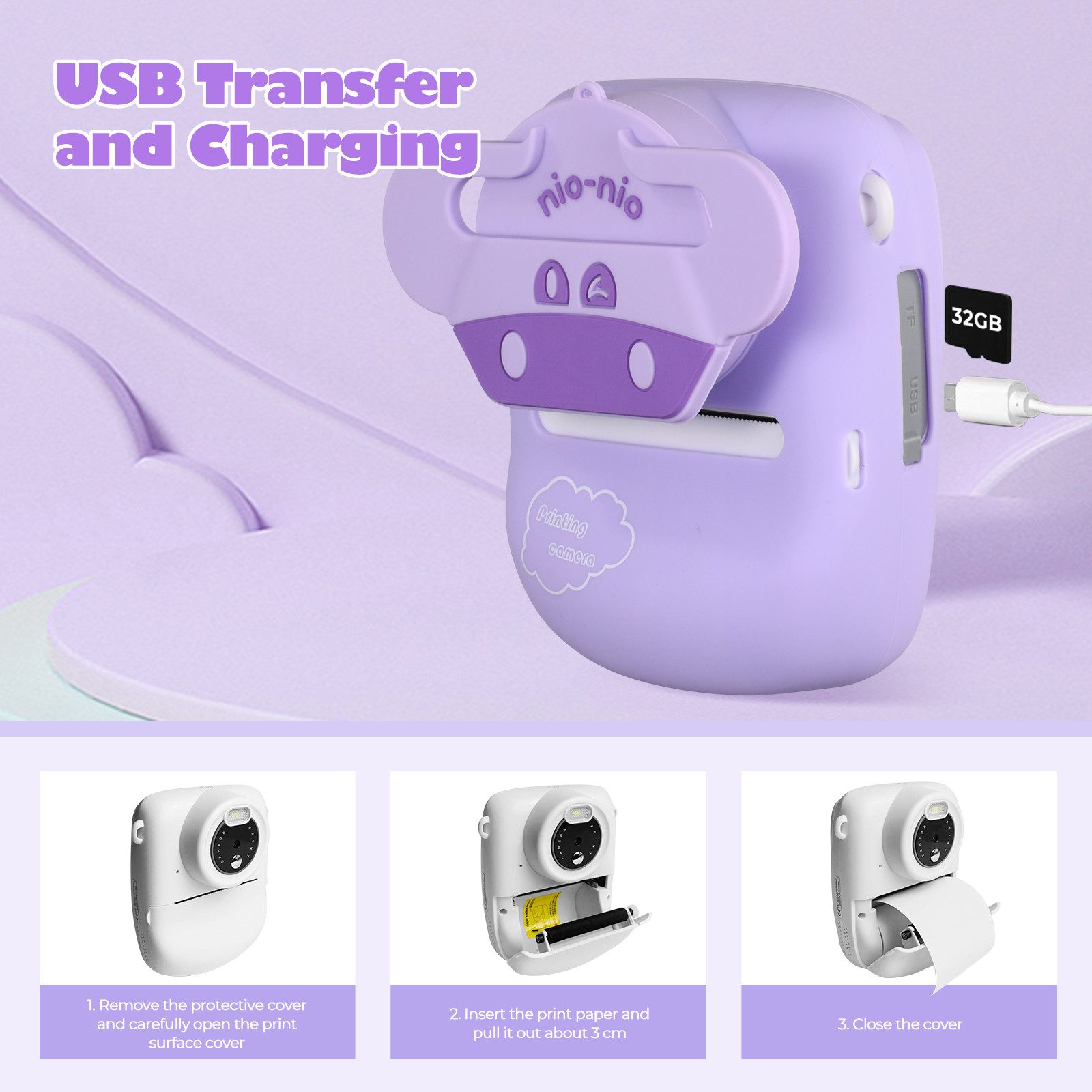 FANNOU Kinderkamera 30 MP 1080P Selfie-Digitalkamera Kinderkamera (ideal als Geschenk für Jungen und Mädche) – Bild 4 von 5