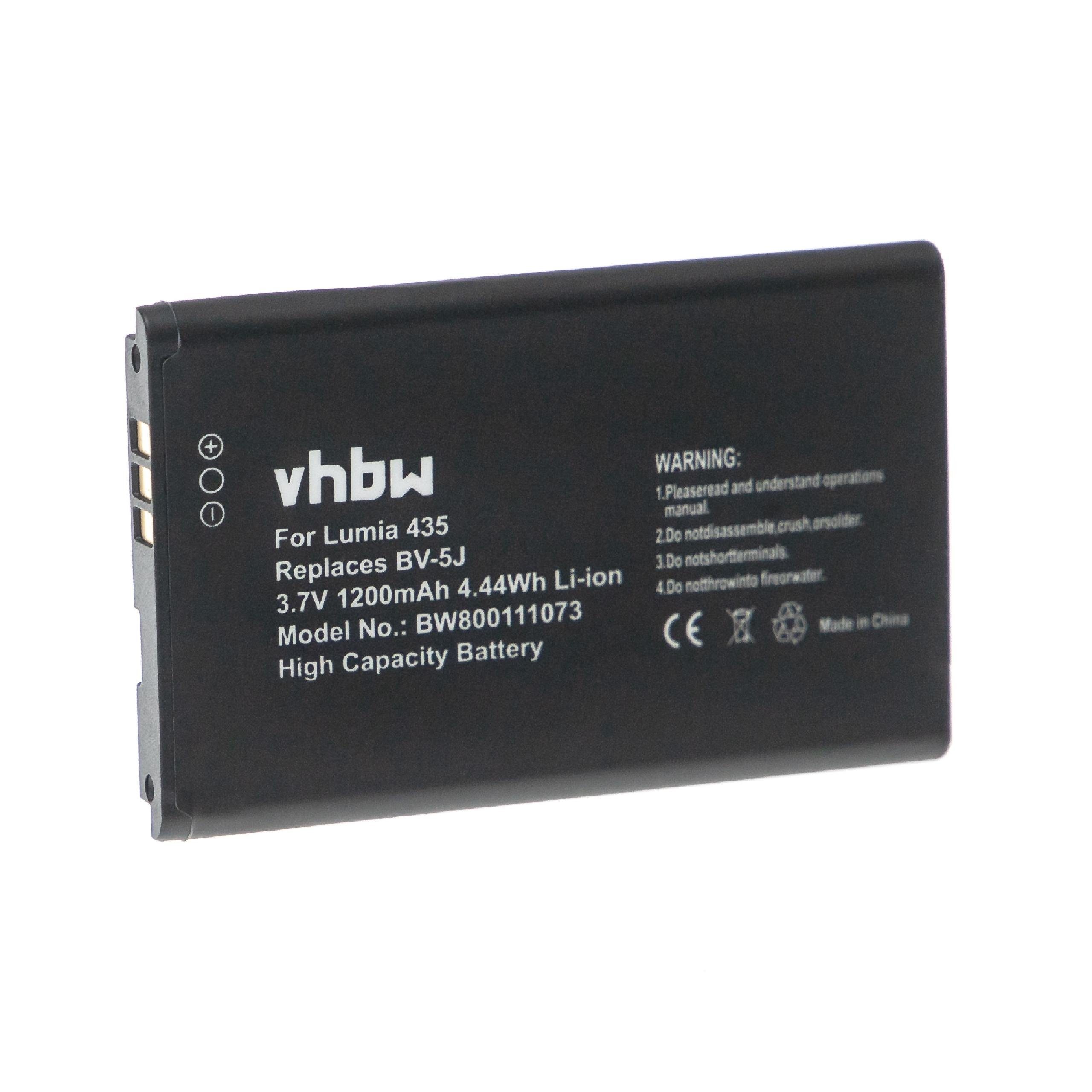 vhbw kompatibel mit Microsoft / Nokia Lumia 532, 435 Smartphone-Akku Li-Ion 1200 mAh (3,7 V)