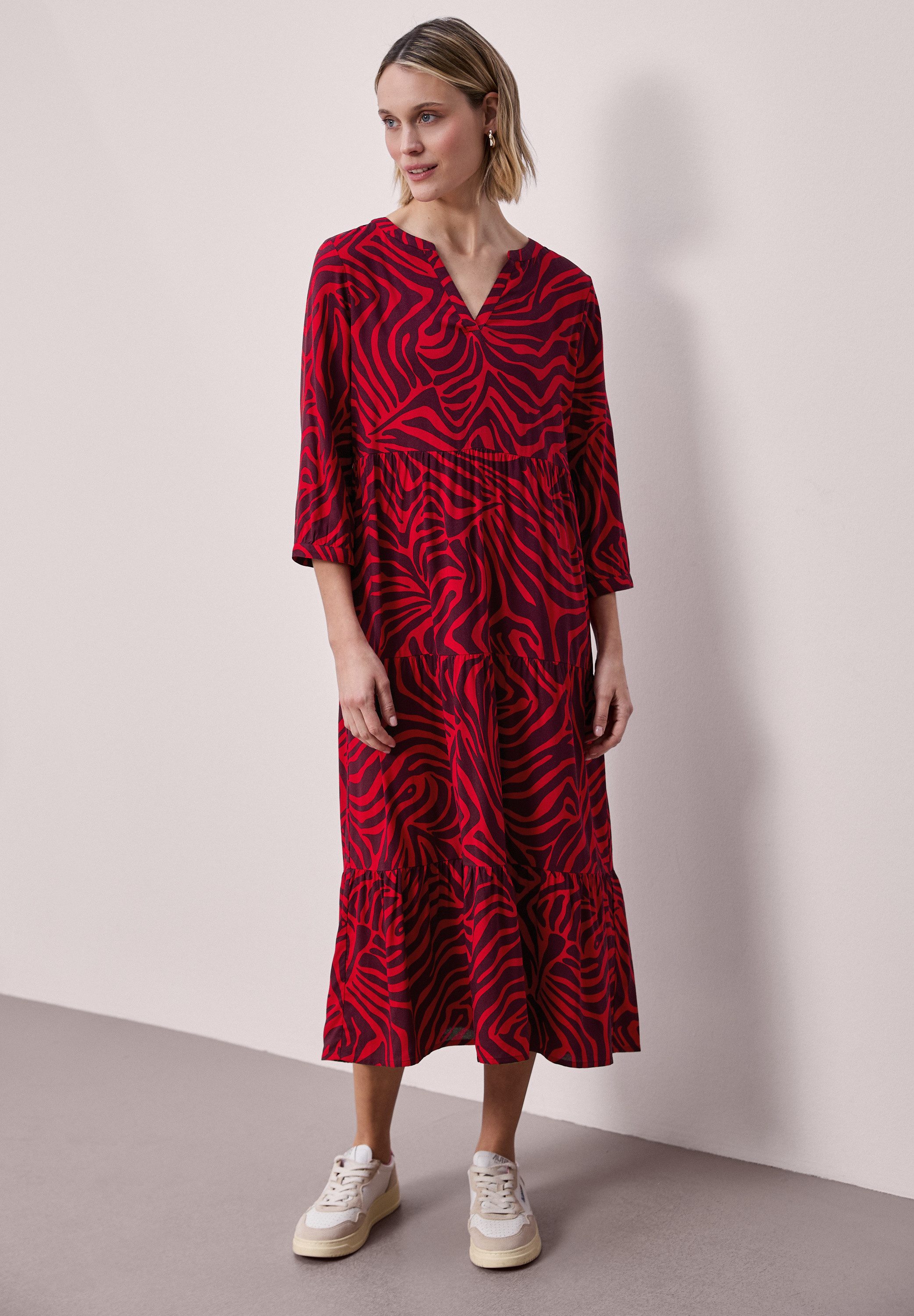 STREET ONE Midikleid mit Volant
