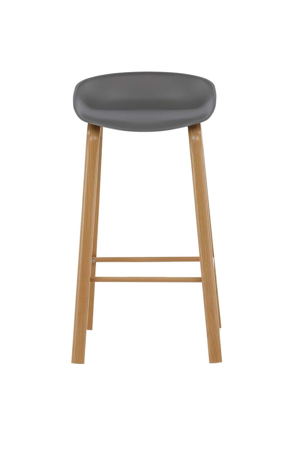 Barhocker 2er Set Decatur Barhocker grau, Eiche dekor.