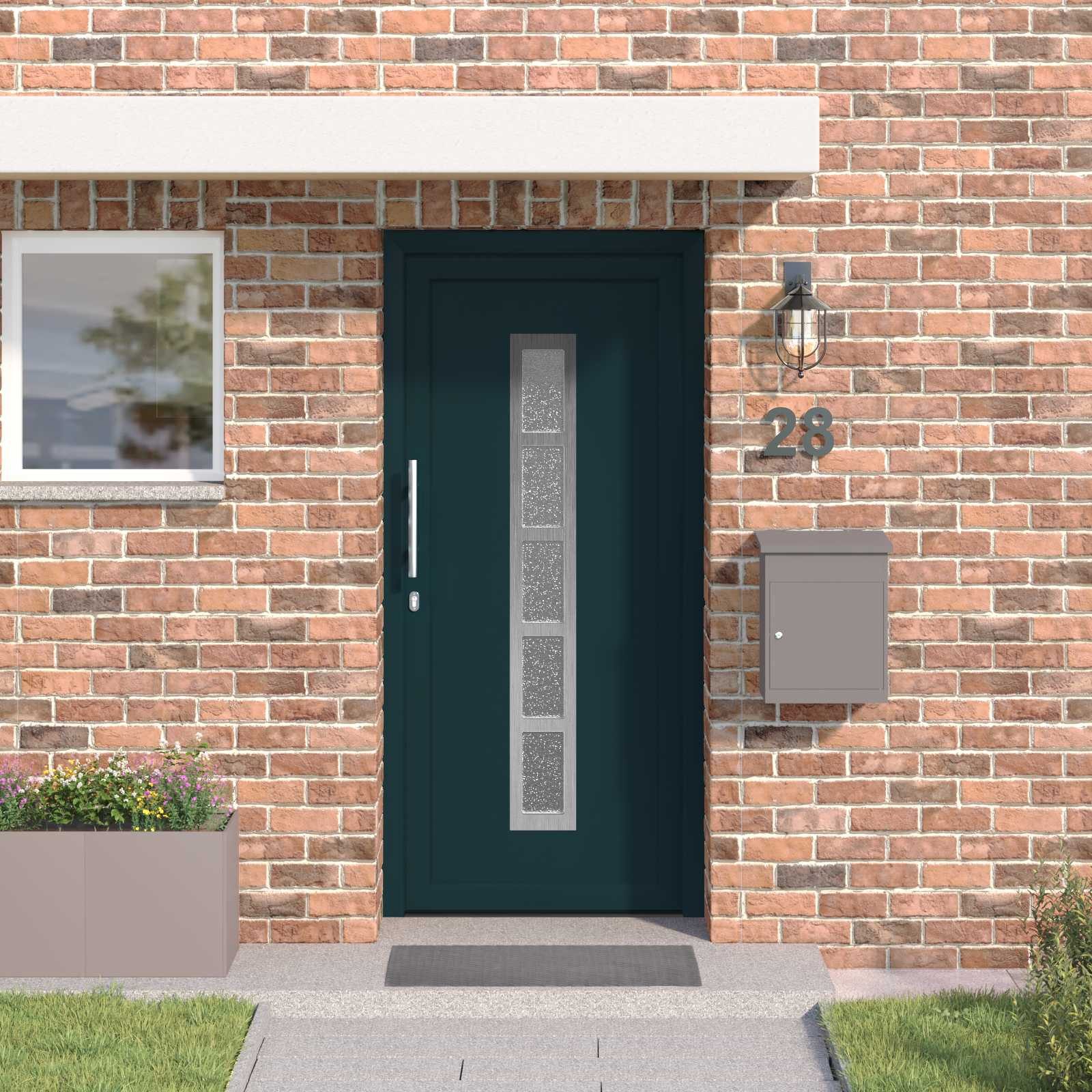 vidaXL Haustür Vordertür Anthrazit 98 x 208 cm PVC (1-St)