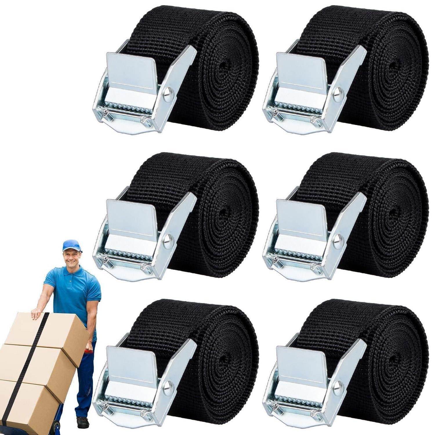 LuxusKollektion Spanngurt 6x Spanngurte 1m 25mm Fahrradträger Koffergurt (6-St)
