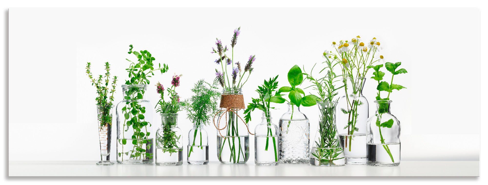 Artland Küchenrückwand »Öle mit Kräutern«, (1 tlg.), Alu Spritzschutz mit K günstig online kaufen