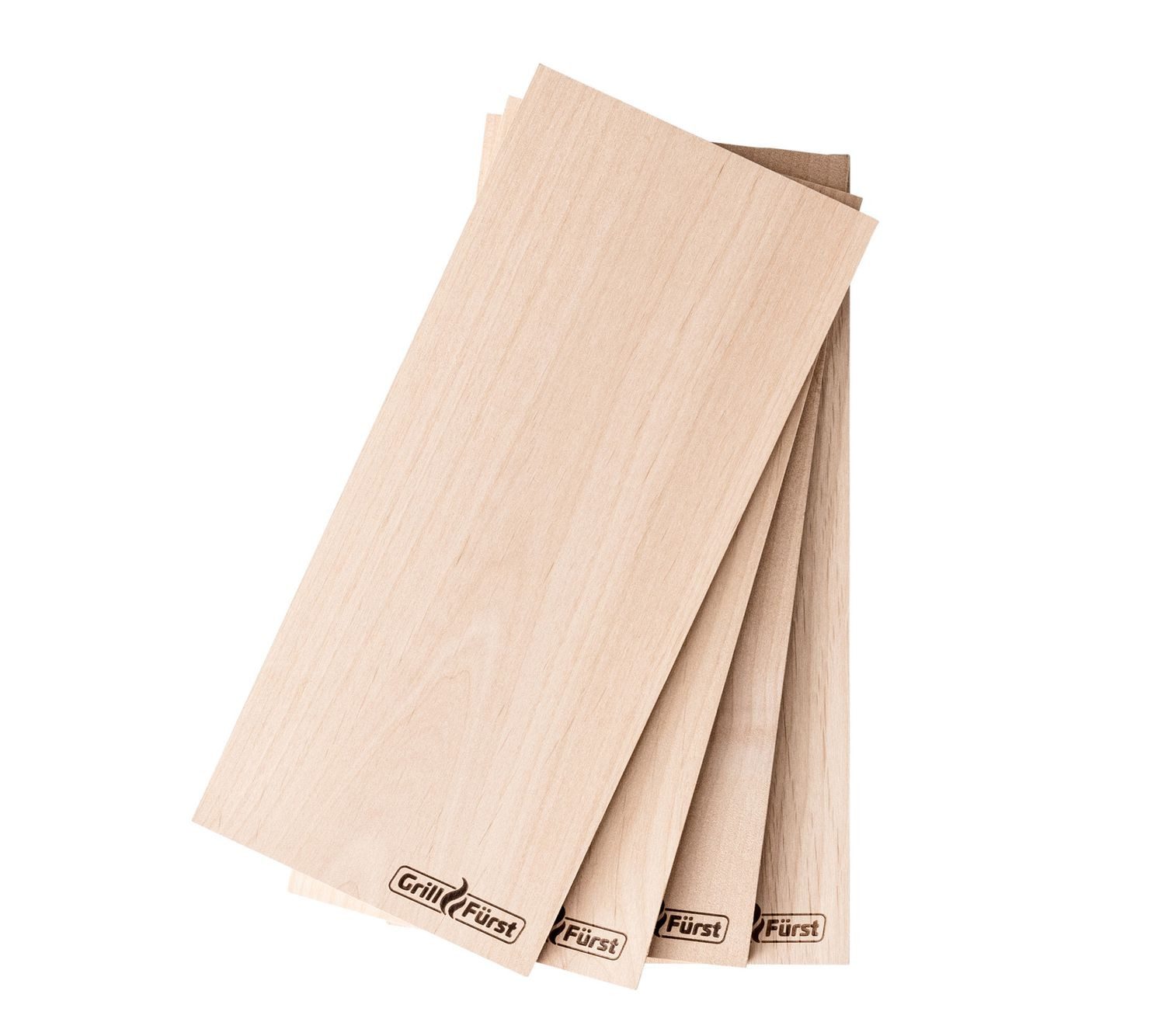 Grillfürst Räucherbrett Grillfürst Räucherbretter Erle 29 x 13 x 1cm 4er Set