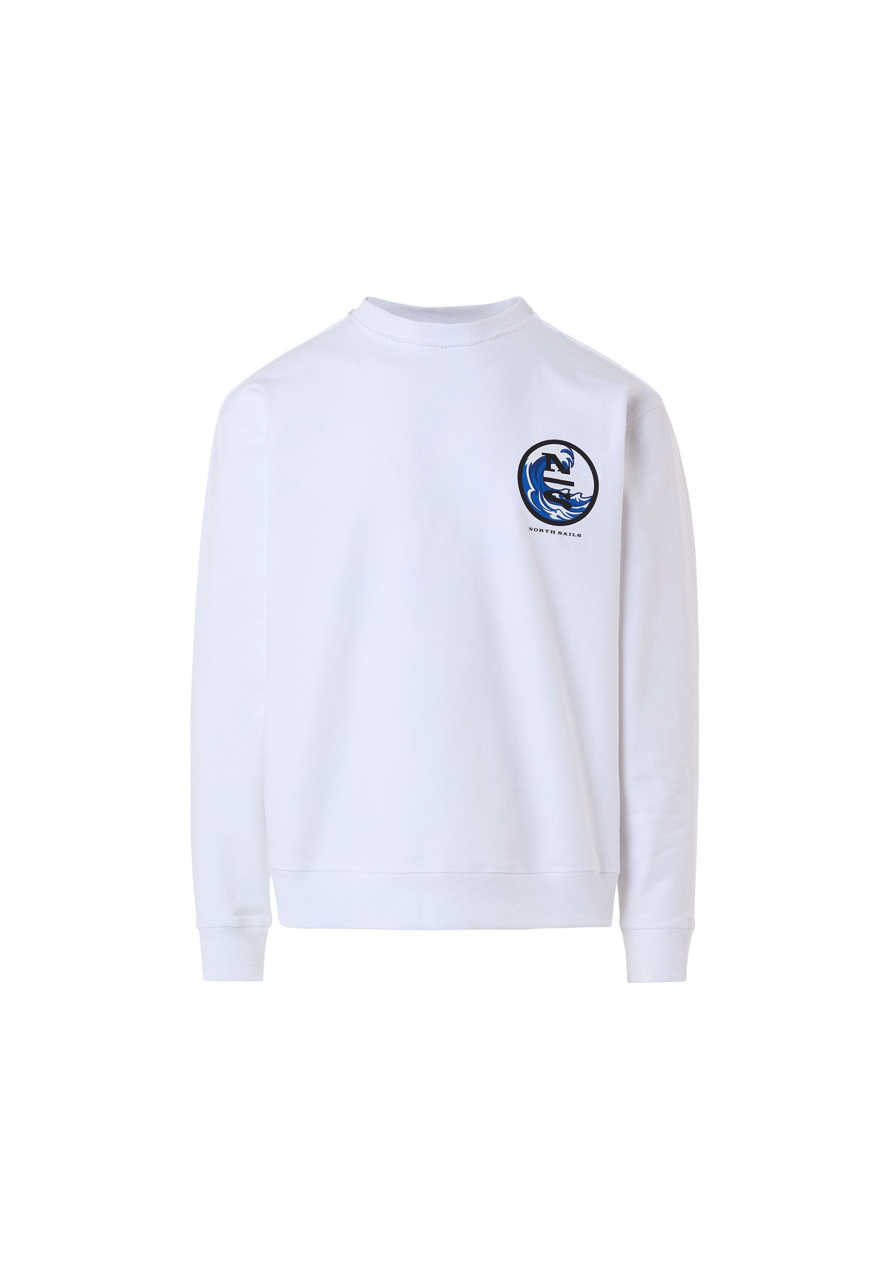 Sails Grafik-Print North Sweatshirt mit weiss Fleecepullover