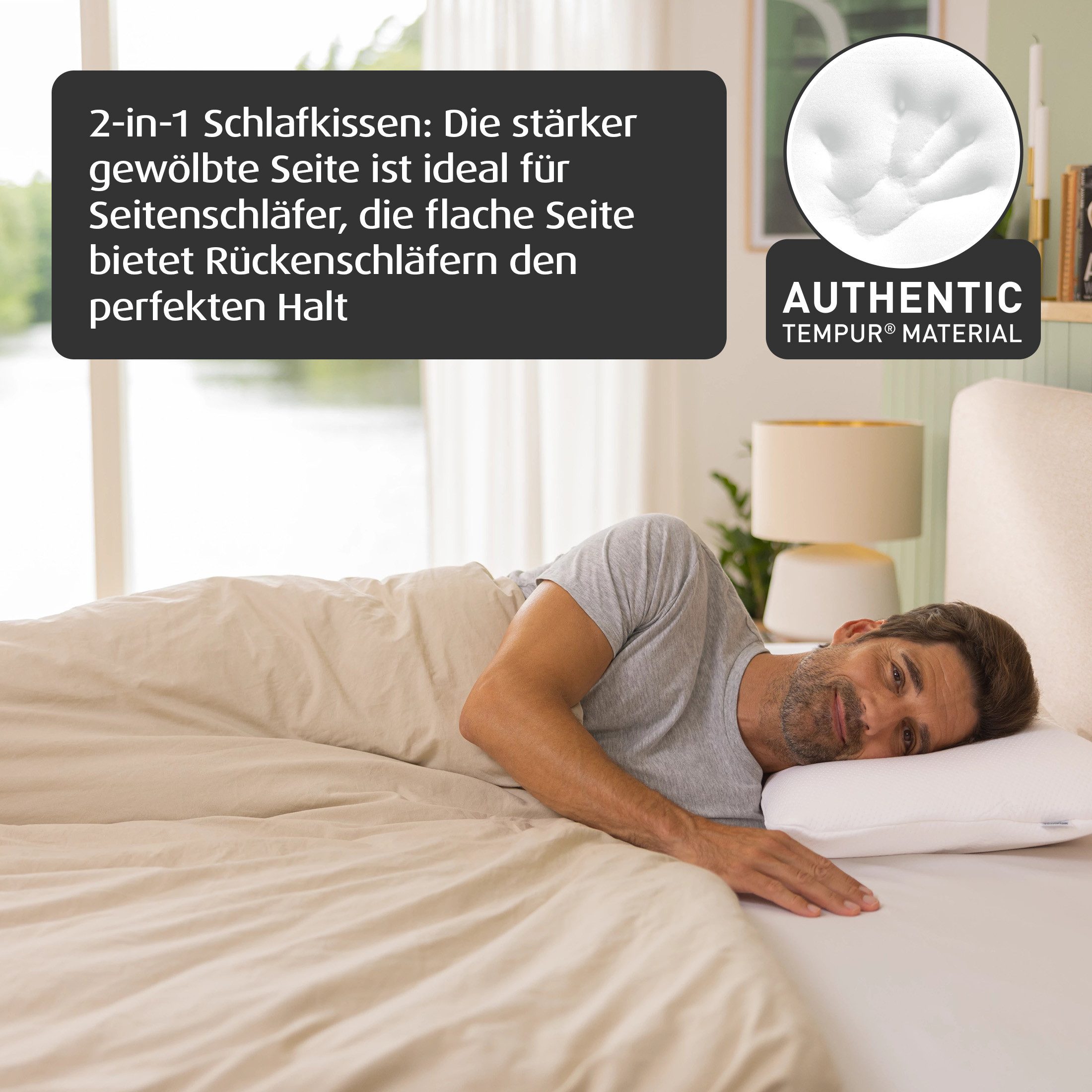 Tempur Schlafkissen TEMPUR® Symphony ergonomisches Memory Foam, Memory Foam, druckentlastend