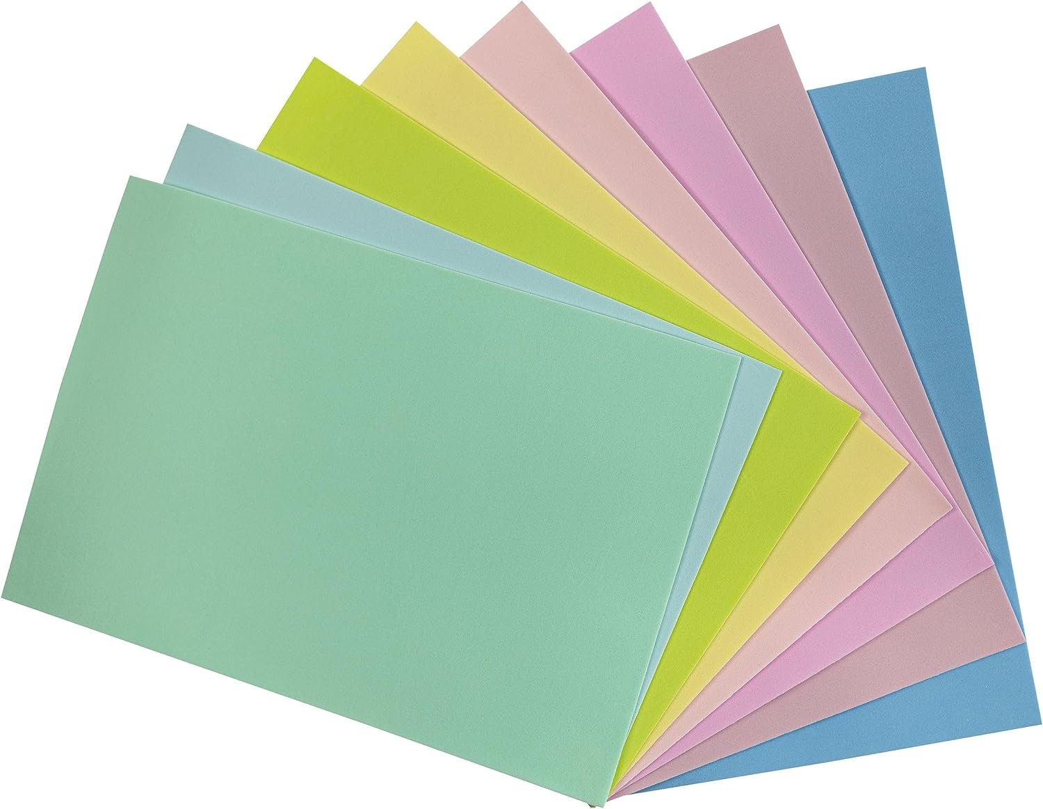 Bastelkartonpapier Interdruk Bastelschaum A4 Blatt verschiedene pastellfarben 8 Farben