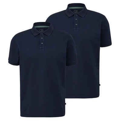 QS Poloshirt (2-tlg) mit Knopfleiste, Kragen, sportlich im 2er Pack