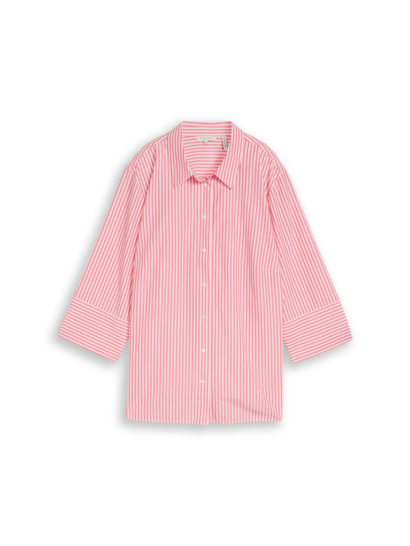 TOM TAILOR PLUS Langarmbluse Blusen & Shirts Plus Size - Hemdbluse mit Streifenmuster