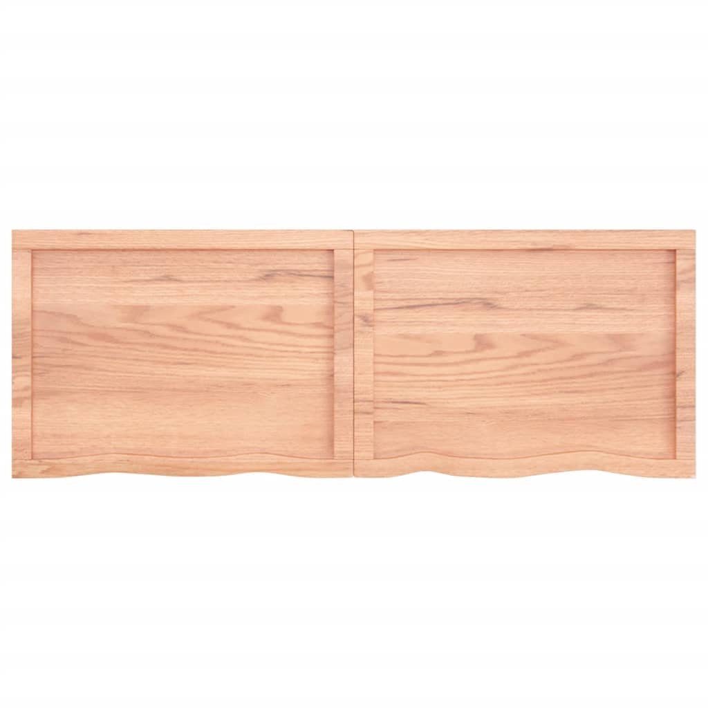 Hellbraun Behandelt furnicato 140x50x(2-6)cm Tischplatte Massivholz Eiche