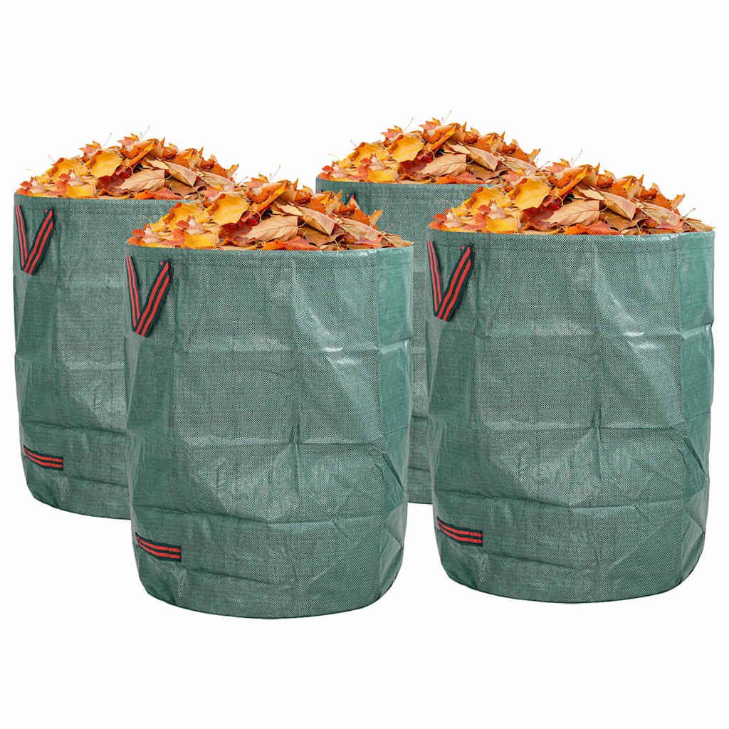 vidaXL Mülleimer Gartenmüllsäcke 4 stk. 300 l Grün Polypropylen