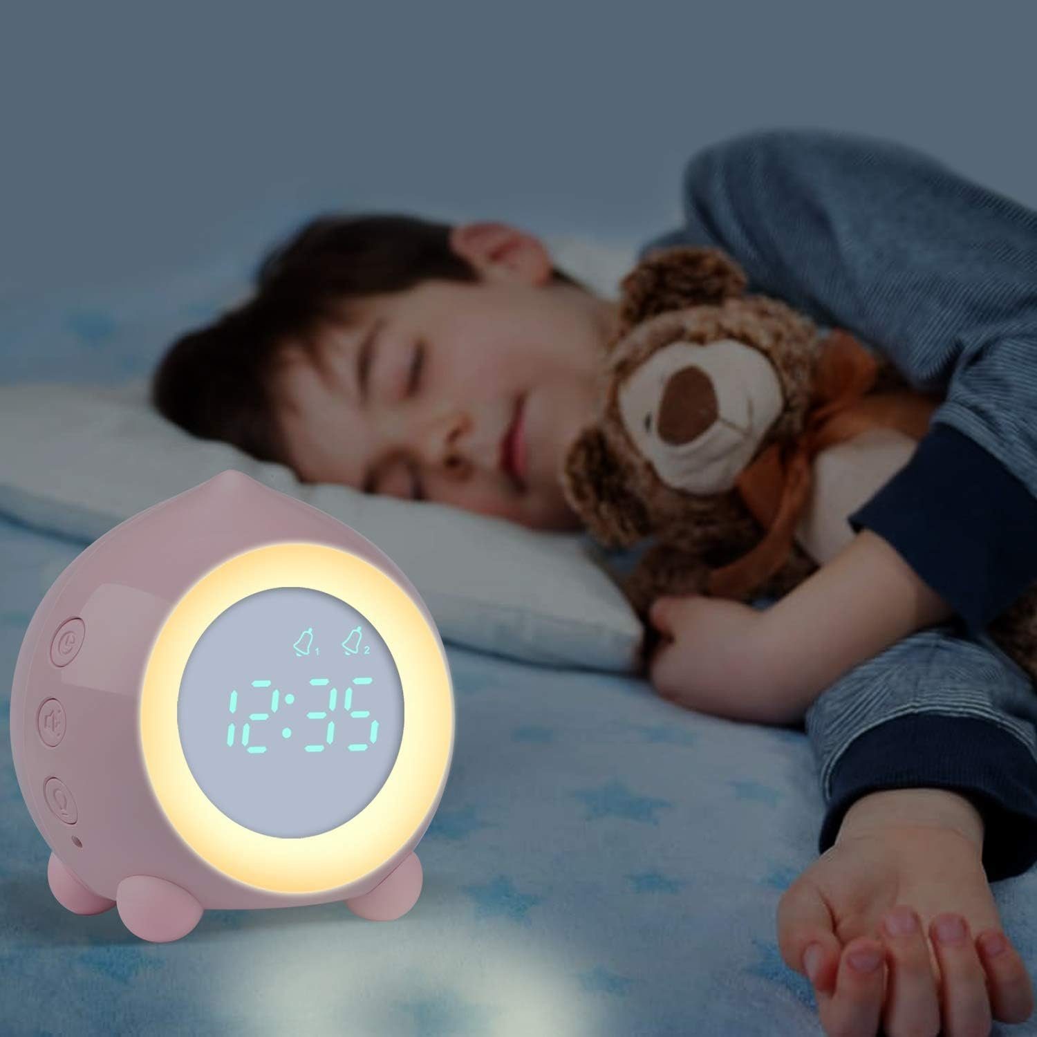 für Leuchtende Wecker Digital Wecker LED Jormftte Lampe Nachtlicht Kind Kind Wecker
