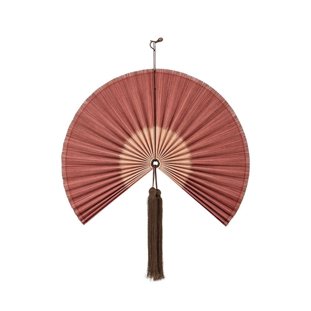 Bloomingville Wanddekoobjekt Jaime, dekorative Fächer-Wanddeko fürs Wohnzimmer, aus Bambus, in Rose, 75 cm