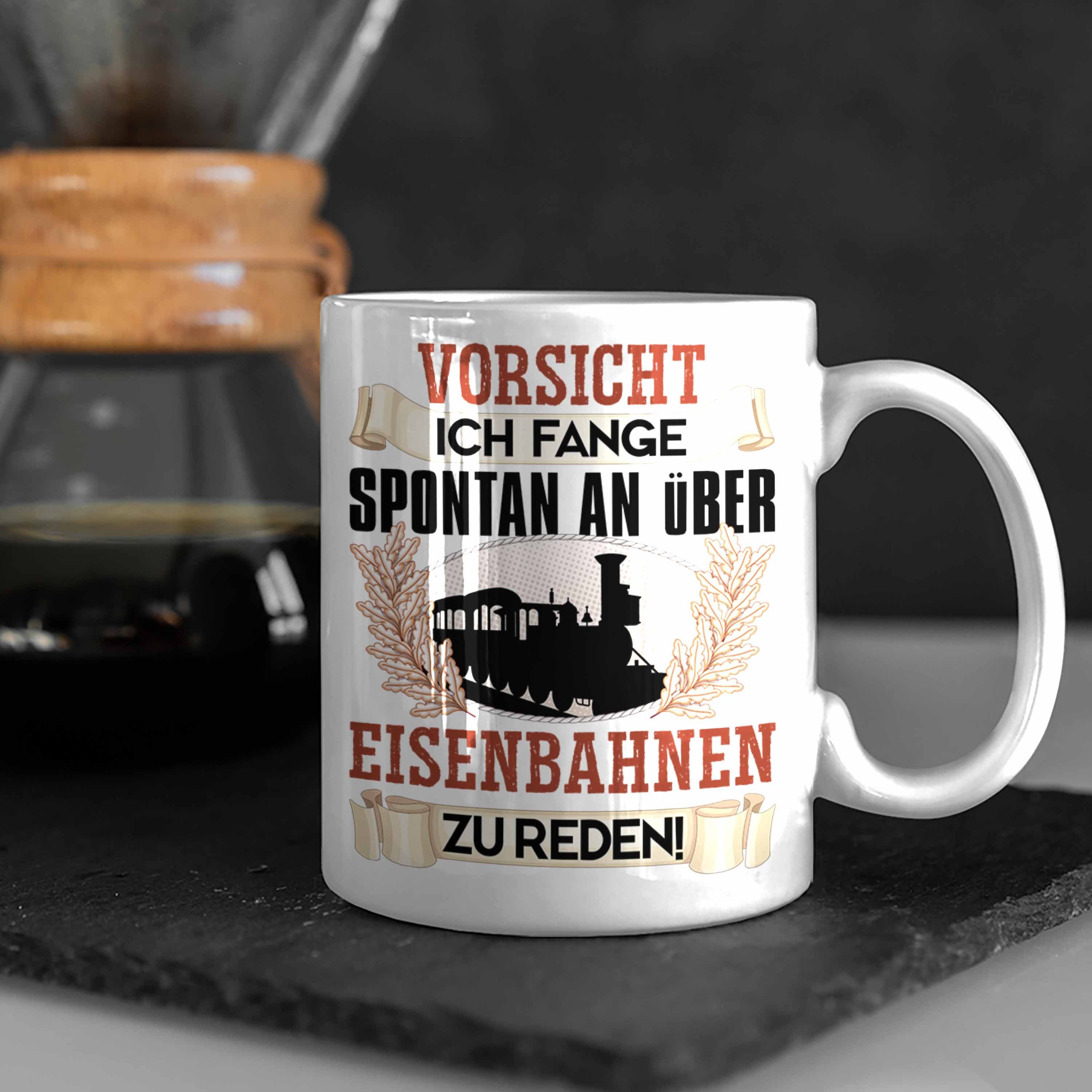 Weiss F Ich Trendation Geschenkidee Tasse Modelleisenbahn-Fans Eisenbahner Tasse für Geschenk