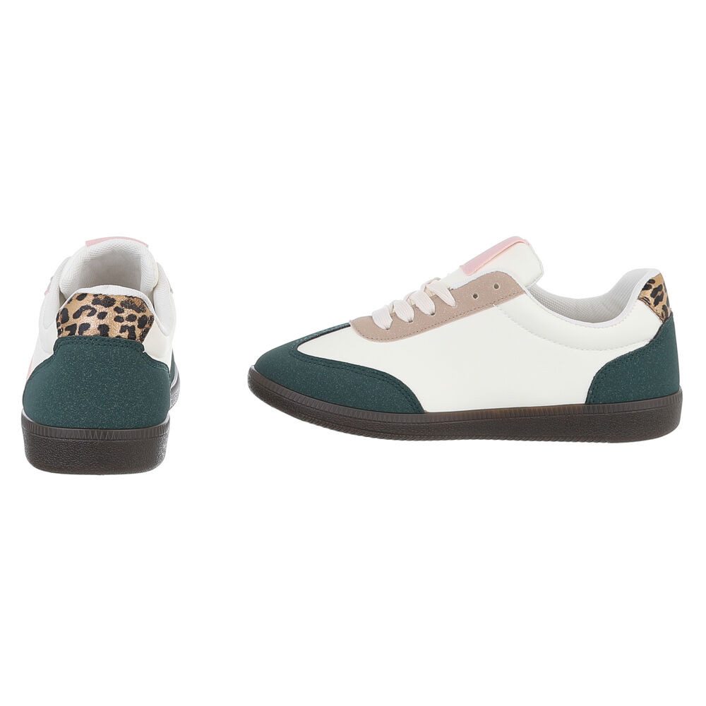 Ital-Design Damen Low-Top Freizeit Sneaker (88519414) Flach Sneakers Low in Grün