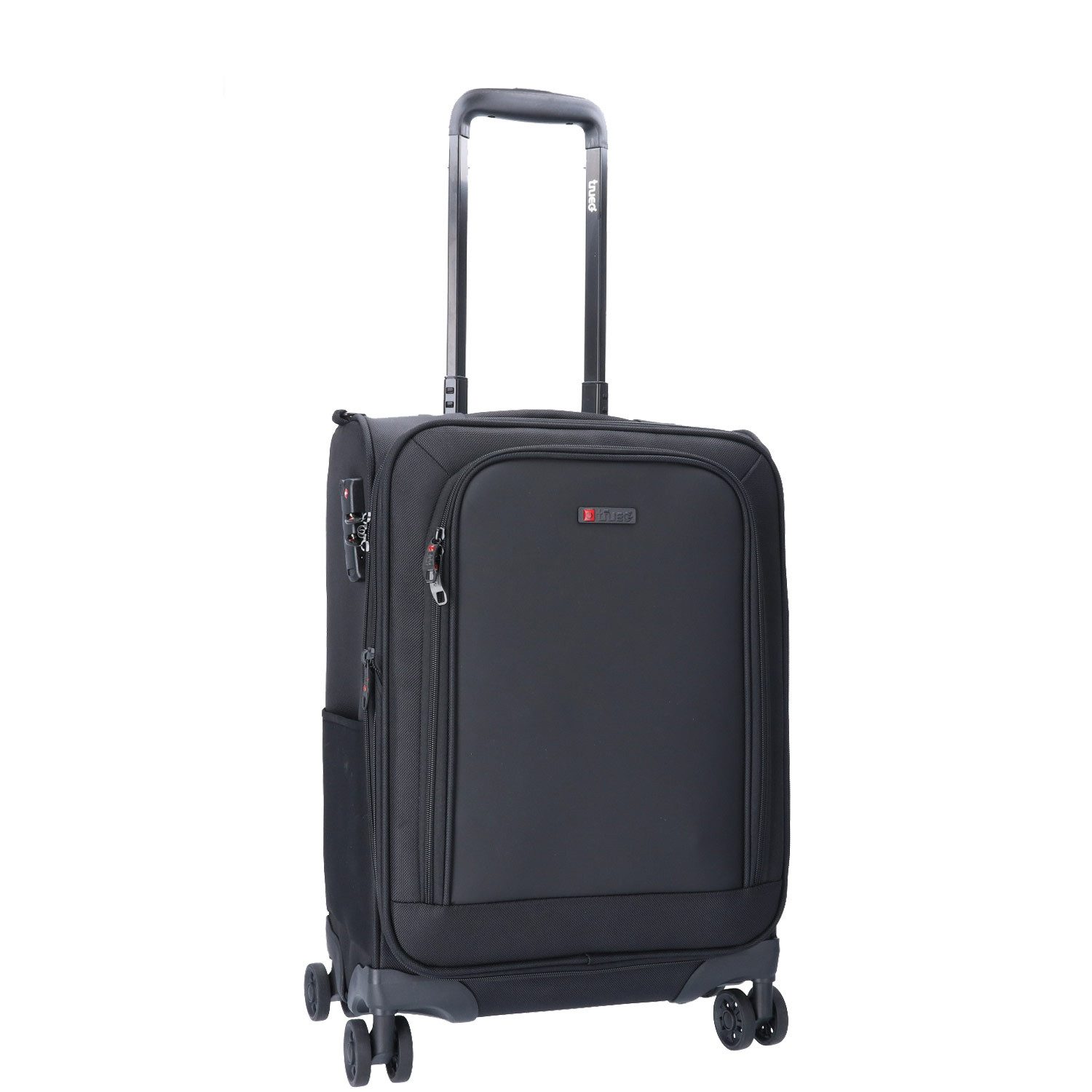 TheTrueC Koffer TheTrueC 4-Rad Business Trolley 55cm schwarz, 4 Rollen Rollen