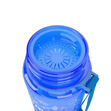 bumpli® Trinkflasche »Kinder Trinkflasche 350ml +Strohhalmdeckel, Wasserflasche«, BPA-frei, auslaufsicher, spülmaschinenfest, Trageschlaufe, Fruchtsieb