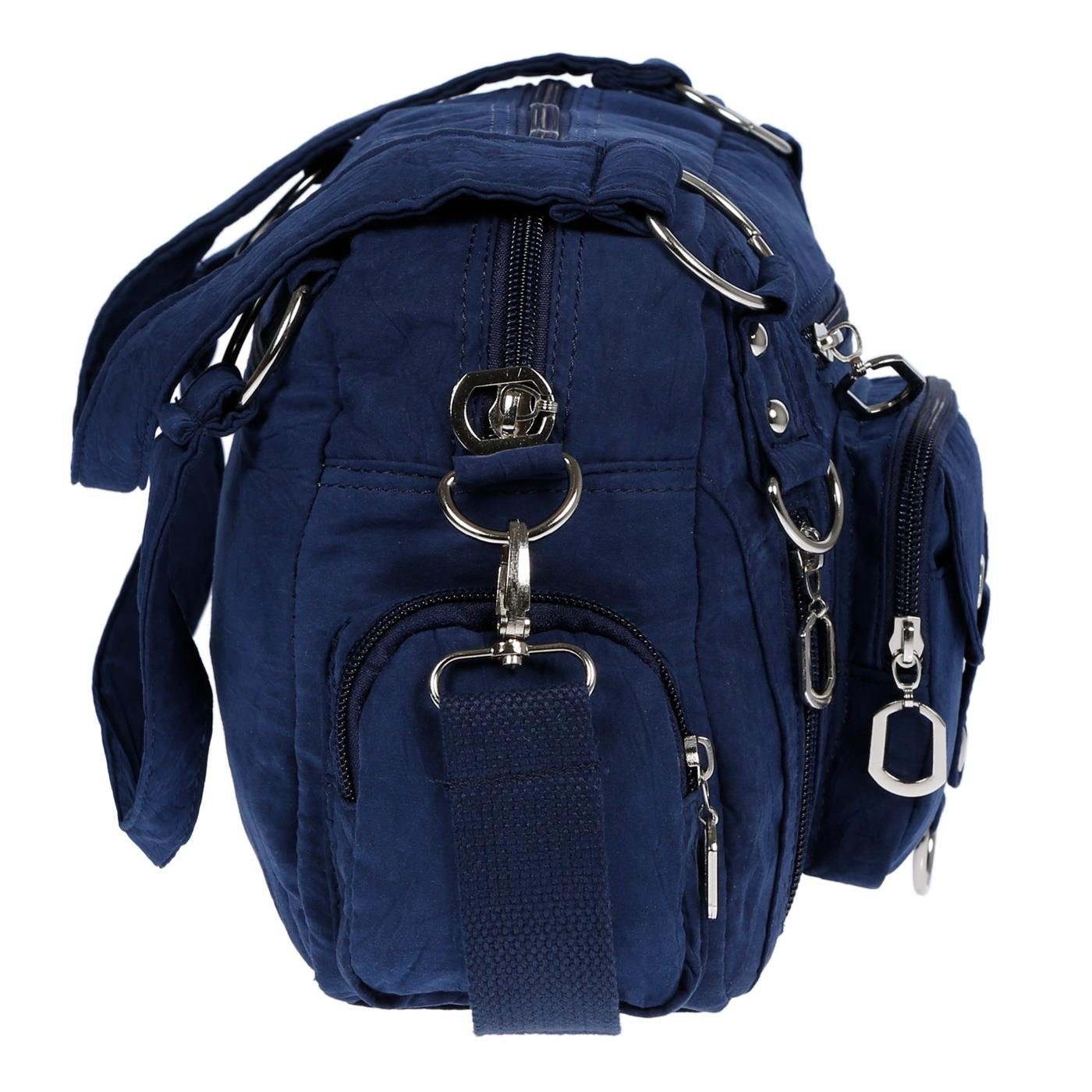 Christian Wippermann Henkeltasche Damenhandtasche Schultertasche Tasche Umhängetasche (1-tlg, 1-tlg), Canvas Shopper Crossover Bag – Bild 4 von 5