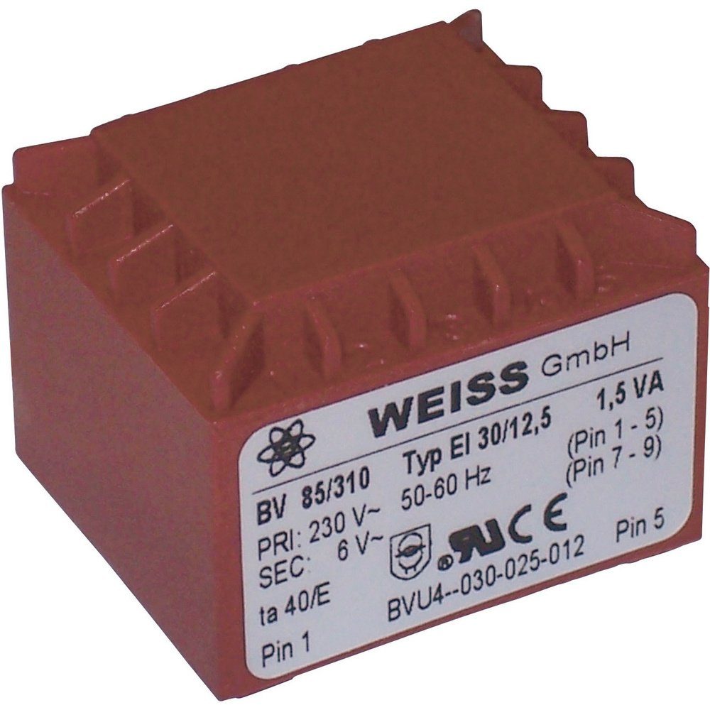 Weiss Elektrotechnik 85/313 Printtransformator 1 x 230 V 1 x 15 V/AC 1 Trafo