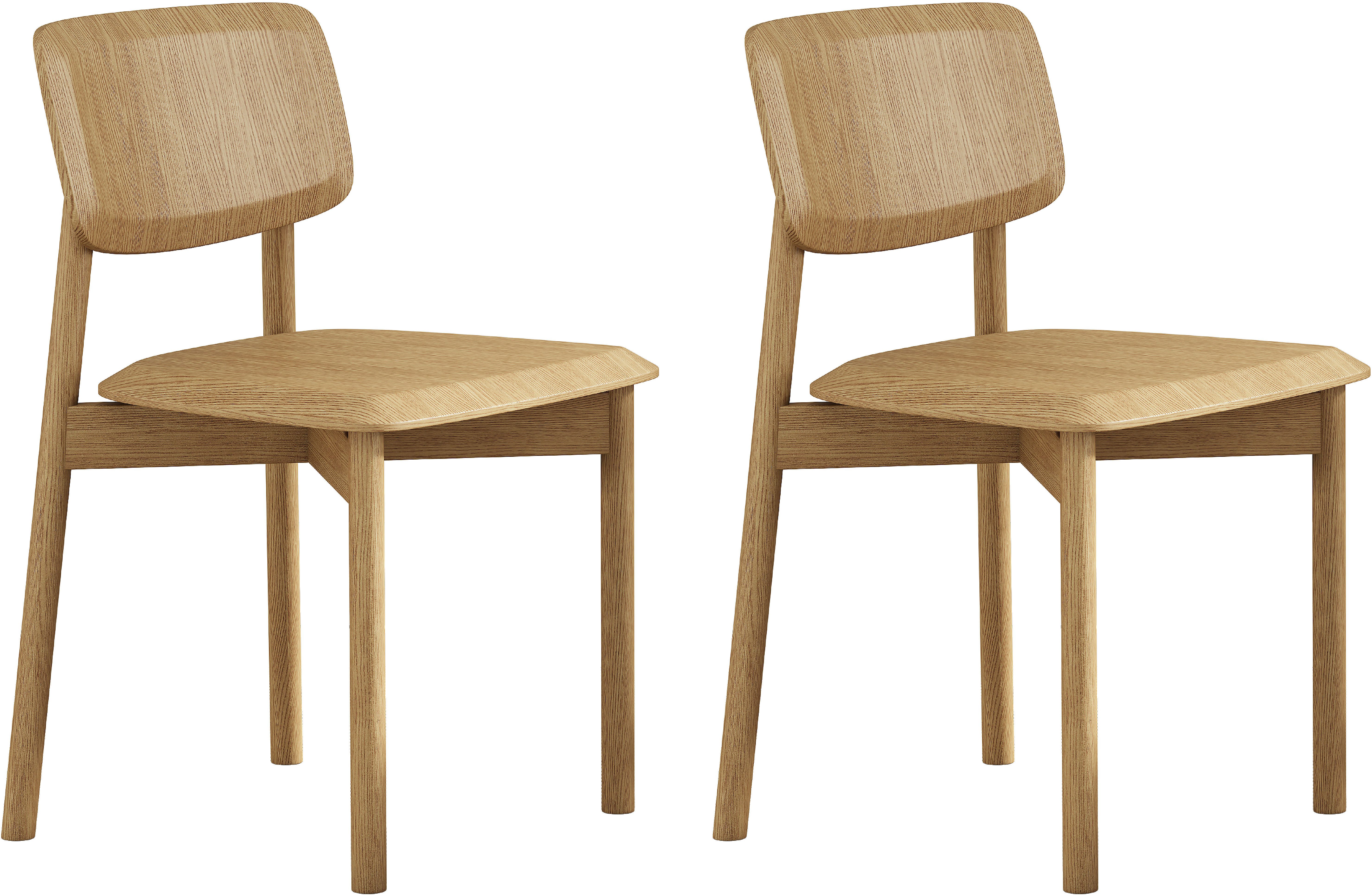 OTTO home Esszimmerstuhl Grelia (Set, 2 St), natürliche warme Eichenoptik, in zwei Farben, Sitzhöhe 46 cm