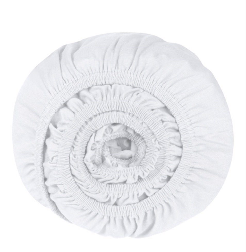 Sandiik Spannbettlaken Biobaumwolle Spannbettlaken in Weiß 90x200cm, hochwe günstig online kaufen