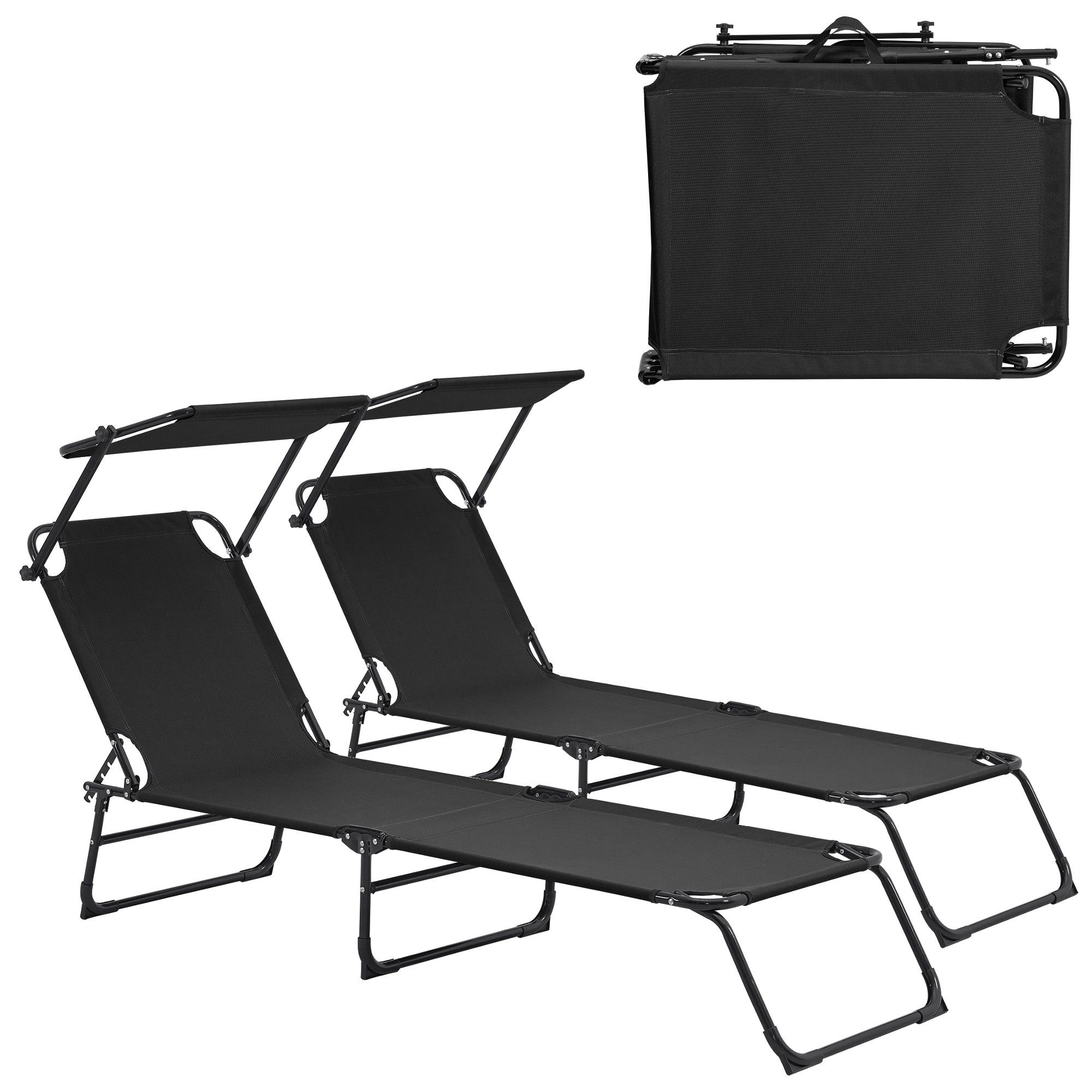 casa.pro Gartenliege, Set, 2er, »Lomeda« Strandliege günstig online kaufen