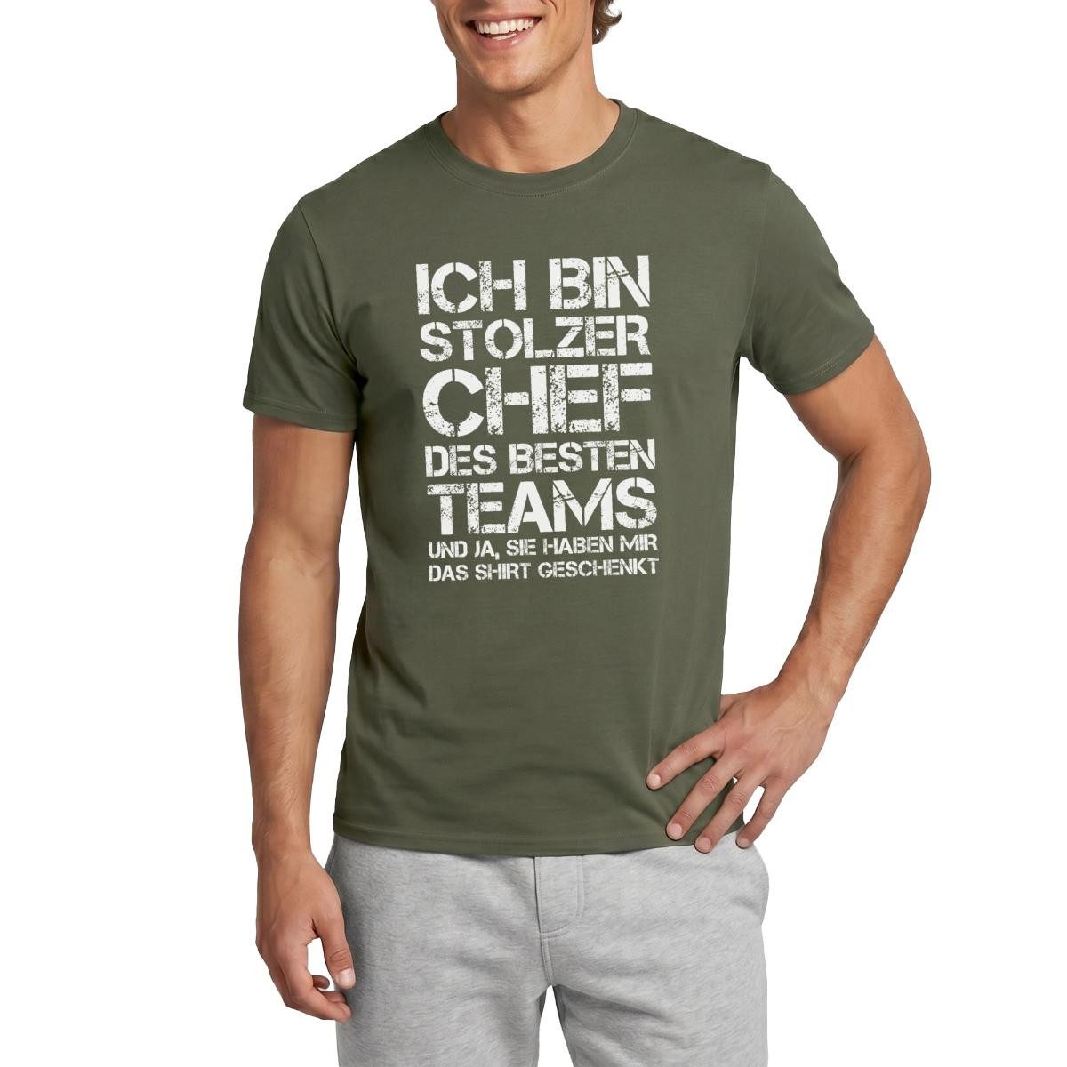 T-Shirt Stolzer Chef Des Besten Teams Geschenk Geschenkidee für den Boss Männe